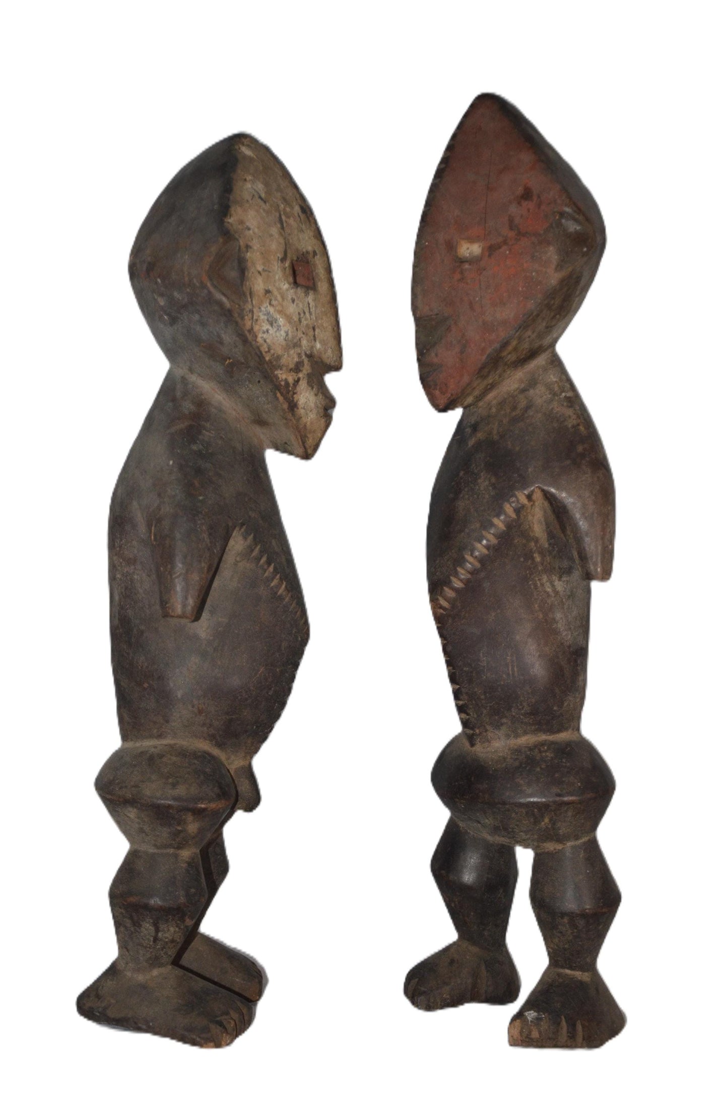 A Pair of Azande Statues – African Tribal Figures, Handcarved Wooden Art