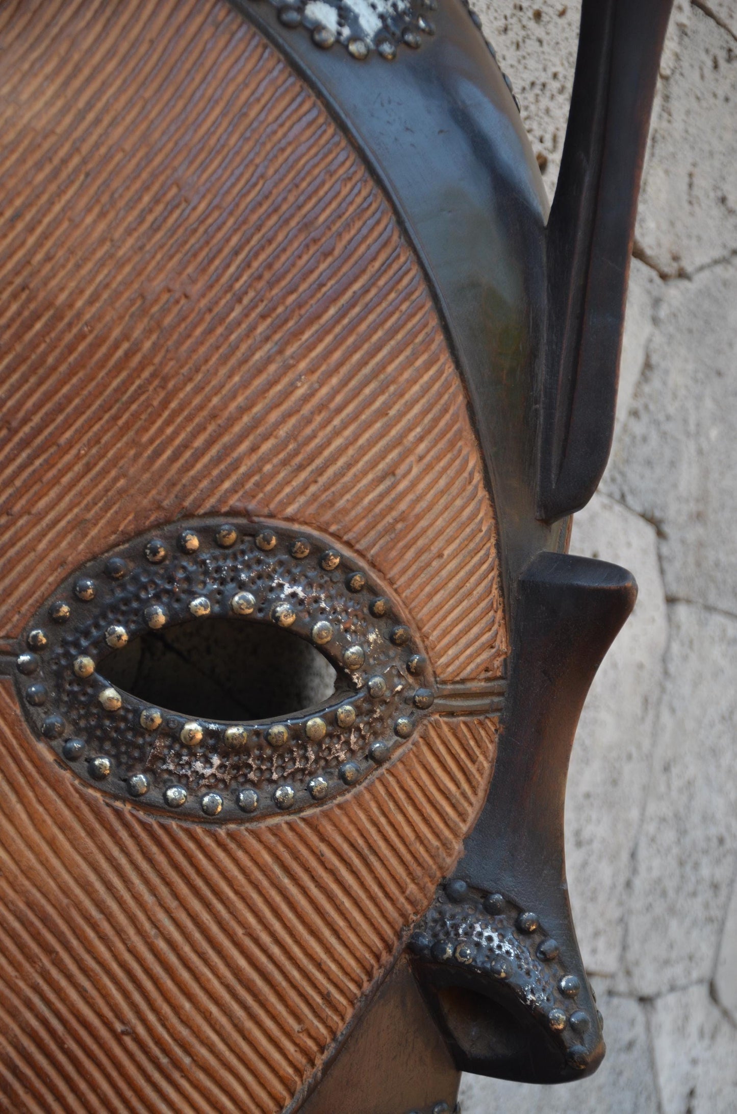 Authentic Ghanaian "Borre" Mask | Large Decorative Tribal Art