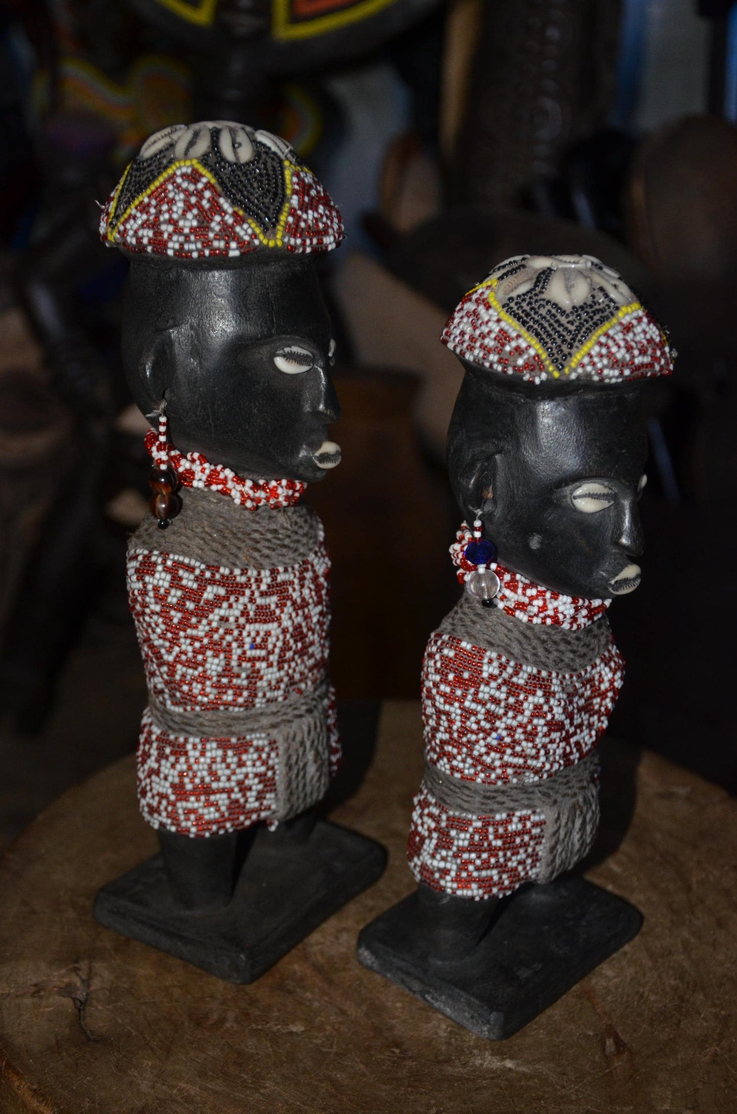 Authentic Namji Dowayo Beaded Fertility Dolls | Cameroonian Art