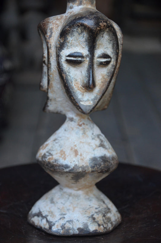 Authentic Lega Multi-Faced Statue | Sakimatwematwe | Tribal Wood Art