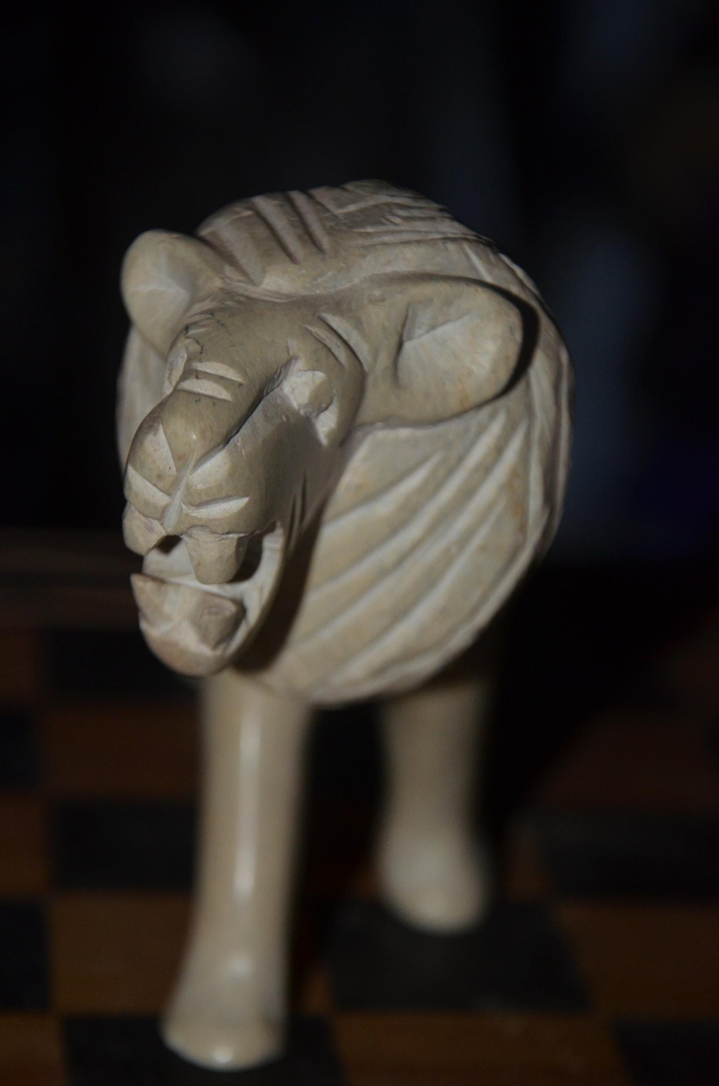 Hand-Carved African Soapstone Lion Sculpture | Wildlife Art