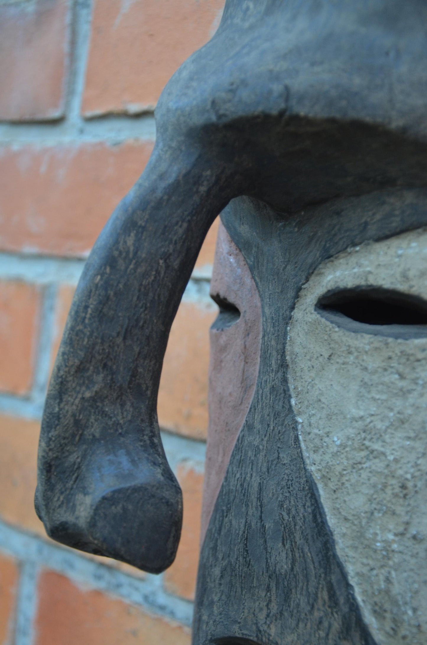 Pende Tribal Mask | Hand-Carved DRC Wooden Wall Art, Ethnic Initiation Carving