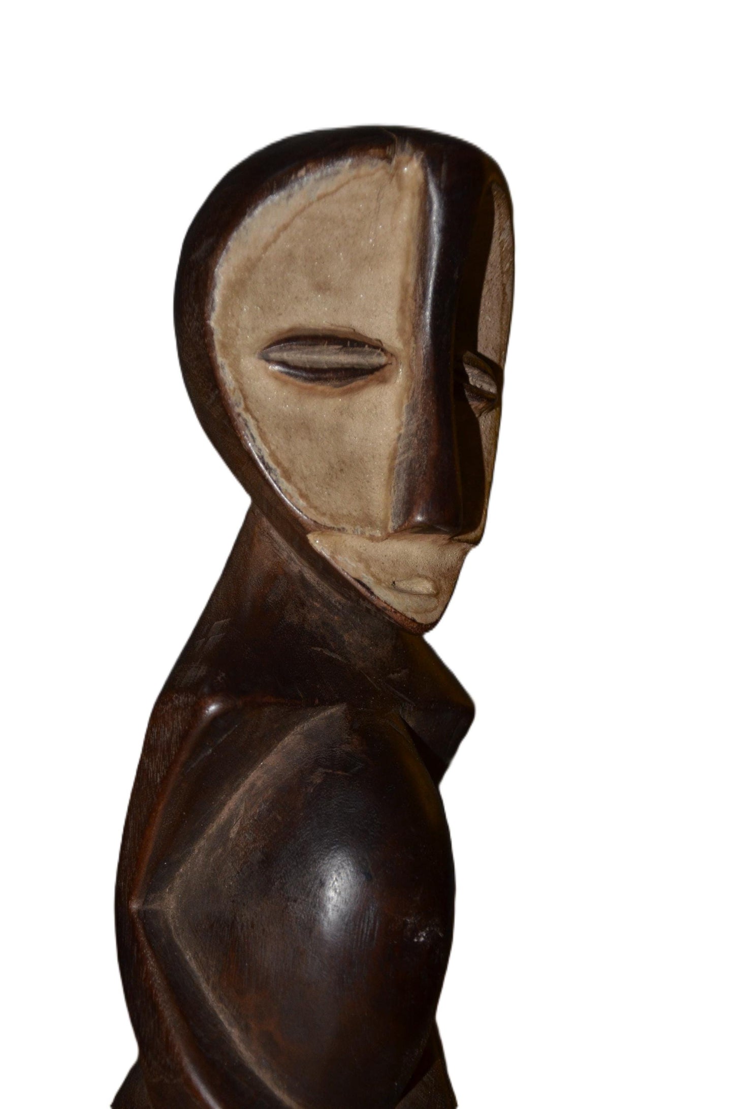 Authentic Lega Statue – Hand-Carved Wood Figure – Congo Bwami Society Art