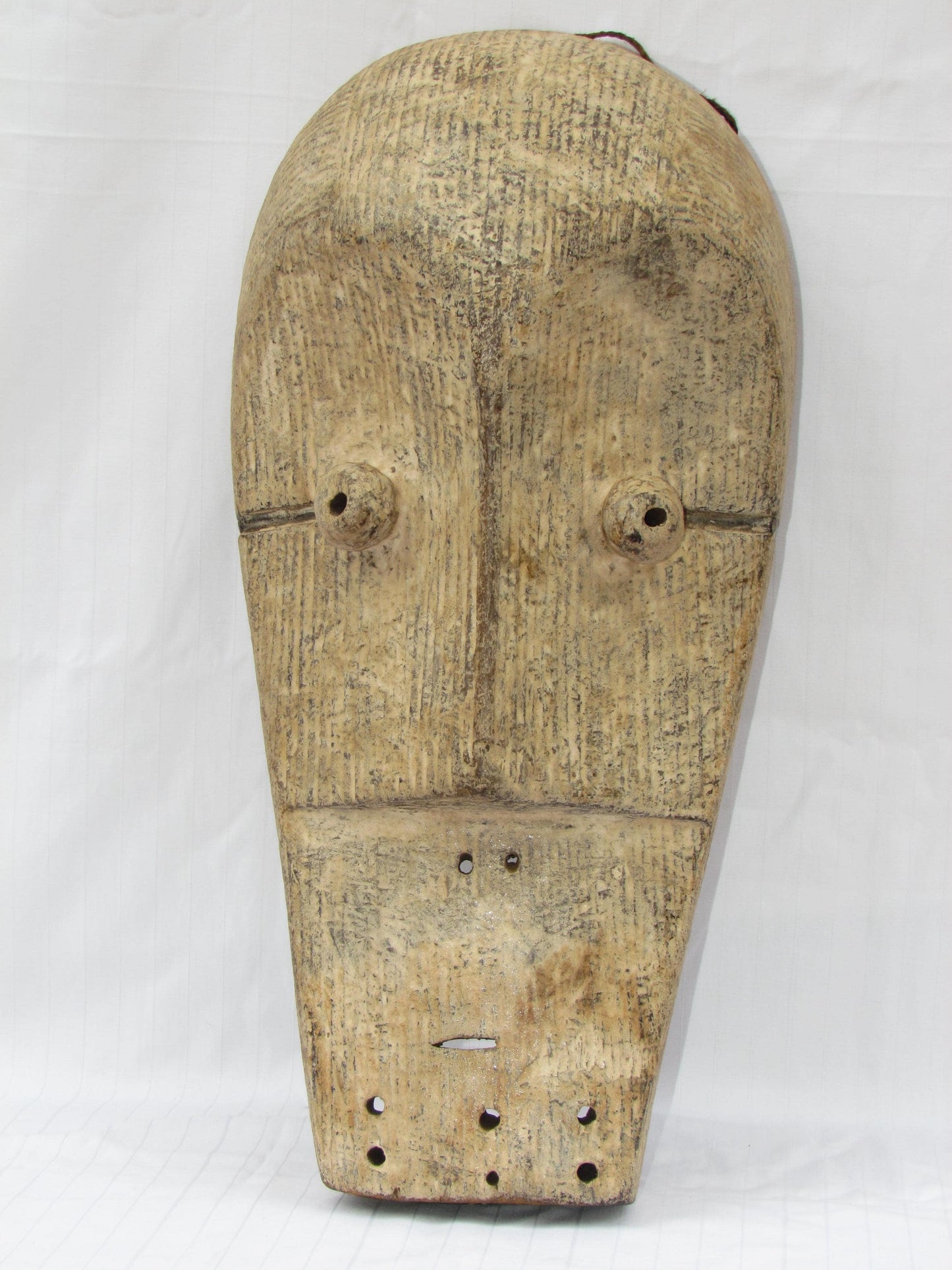 Masque mural africain traditionnel en bois sculpté à la main, de la RDC