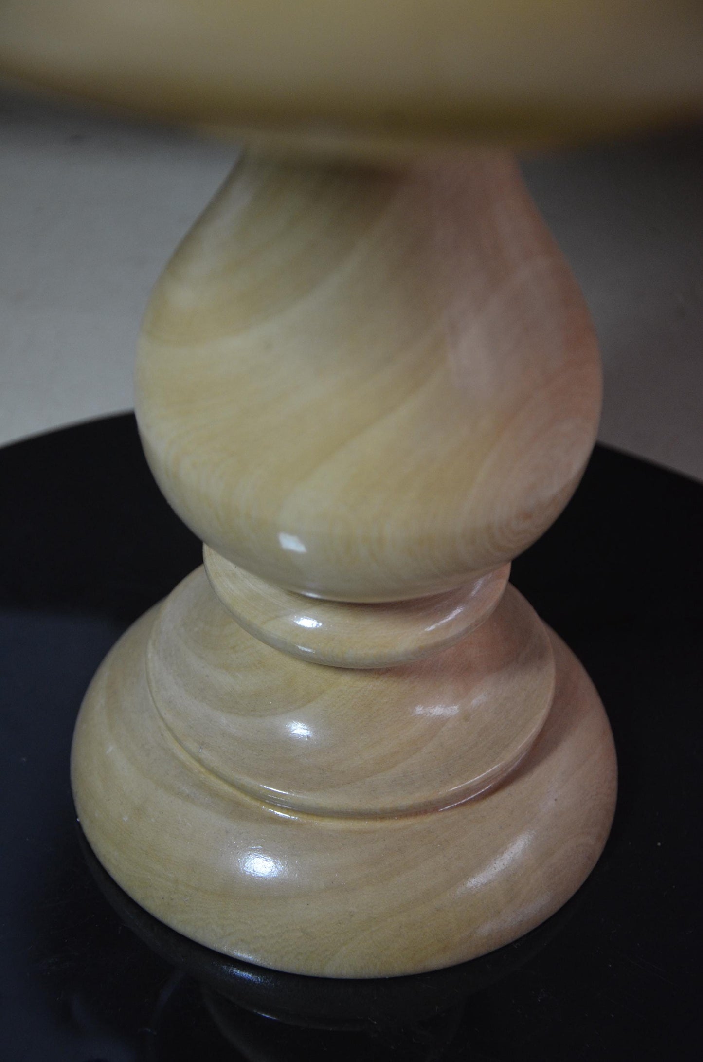 Pedestal Wooden Fruit Bowl | Light Blonde Wood Footed Serving Dish | Modern Nordic Countertop Centerpiece | Handcrafted Natural Wood Art