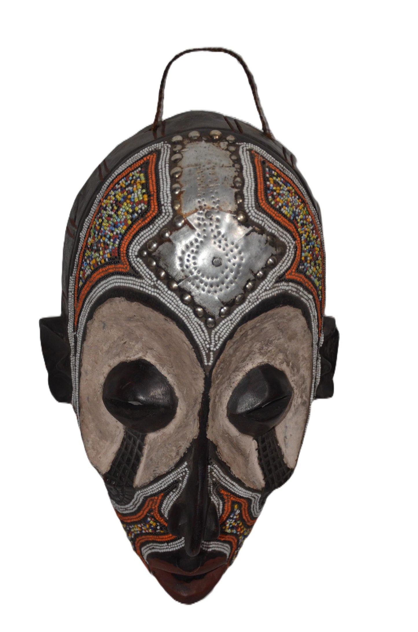 Kumu Beaded Mask – Handcrafted African Wall Art