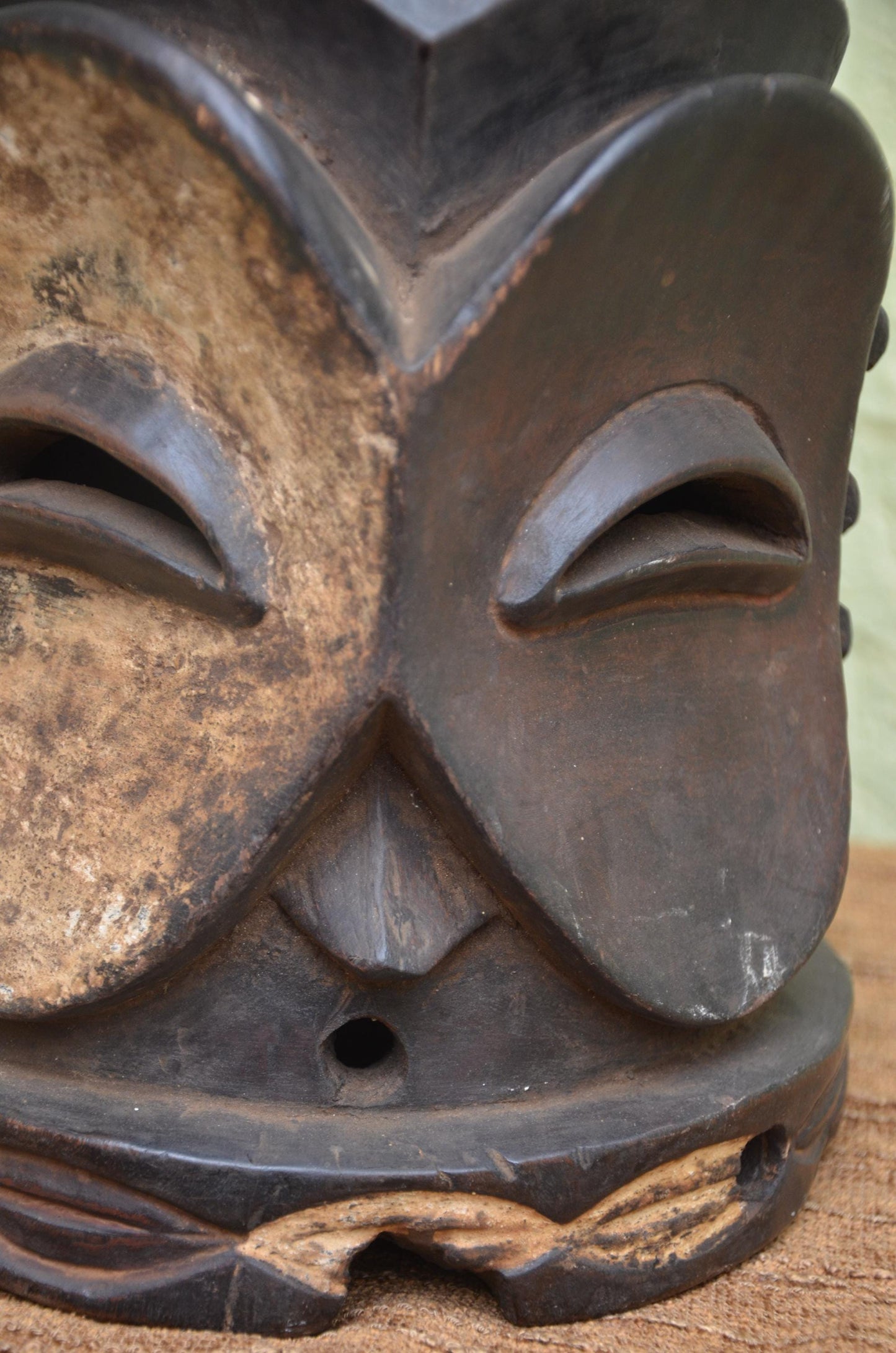 Authentic Lulua Helmet Mask | Congolese Tribal Art | Monumental