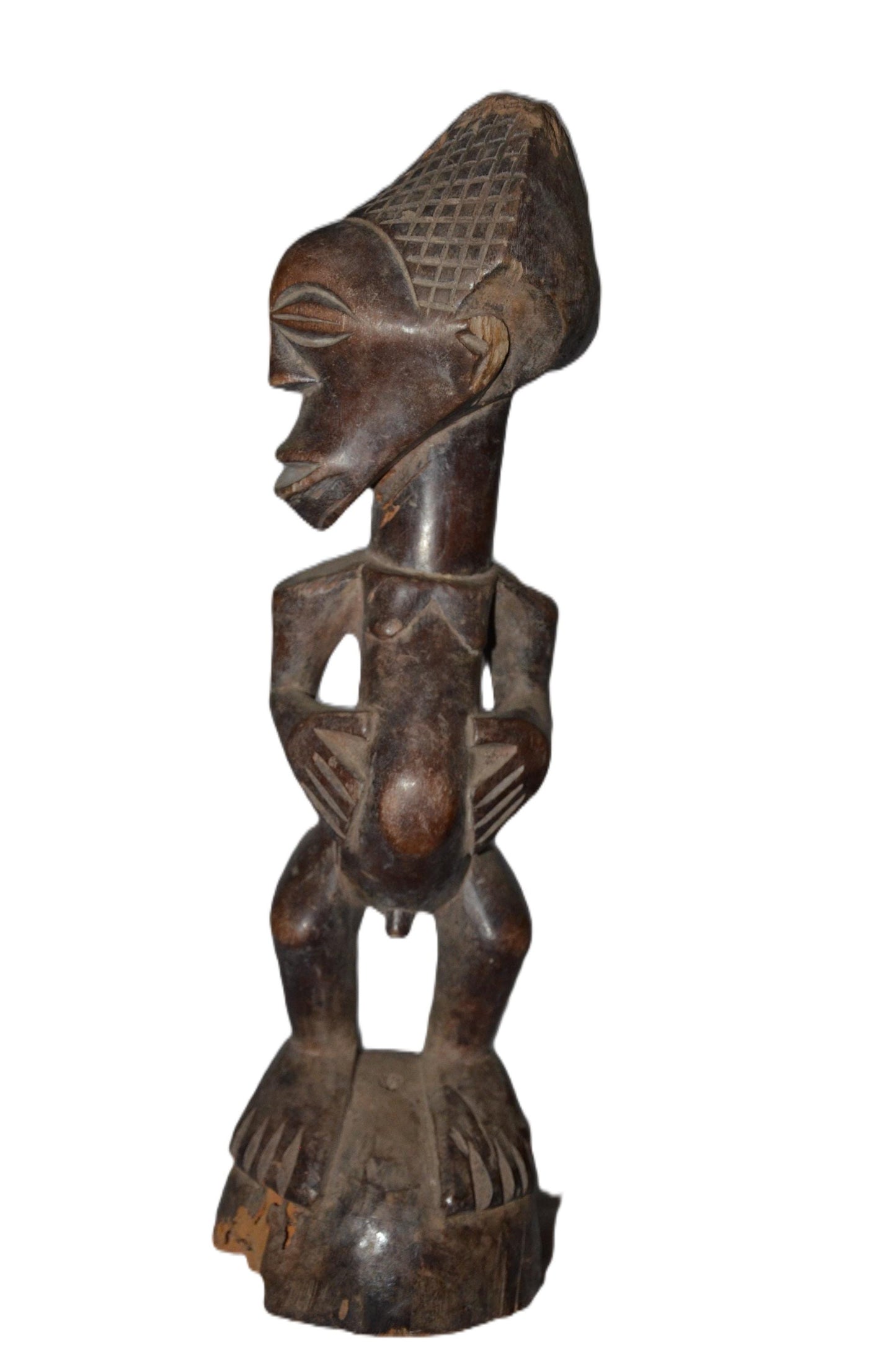 Authentic Lega Statue | Congolese Tribal Art | Hand-Carved Wood Sculpture