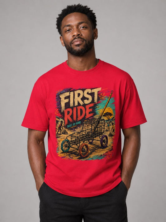 First Ride T-Shirt, African Childhood Memories Shirt, Wire Toy Car Tee, Built By Hand Shirt, Nostalgic African Streetwear Gift