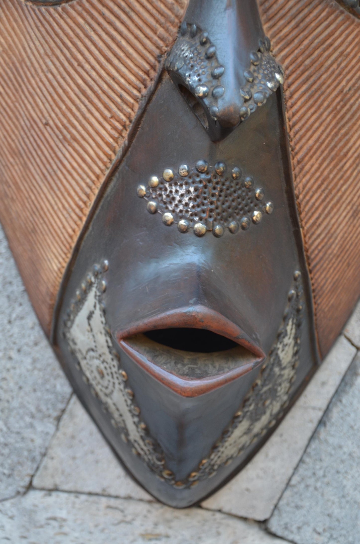 Authentic Ghanaian "Borre" Mask | Large Decorative Tribal Art