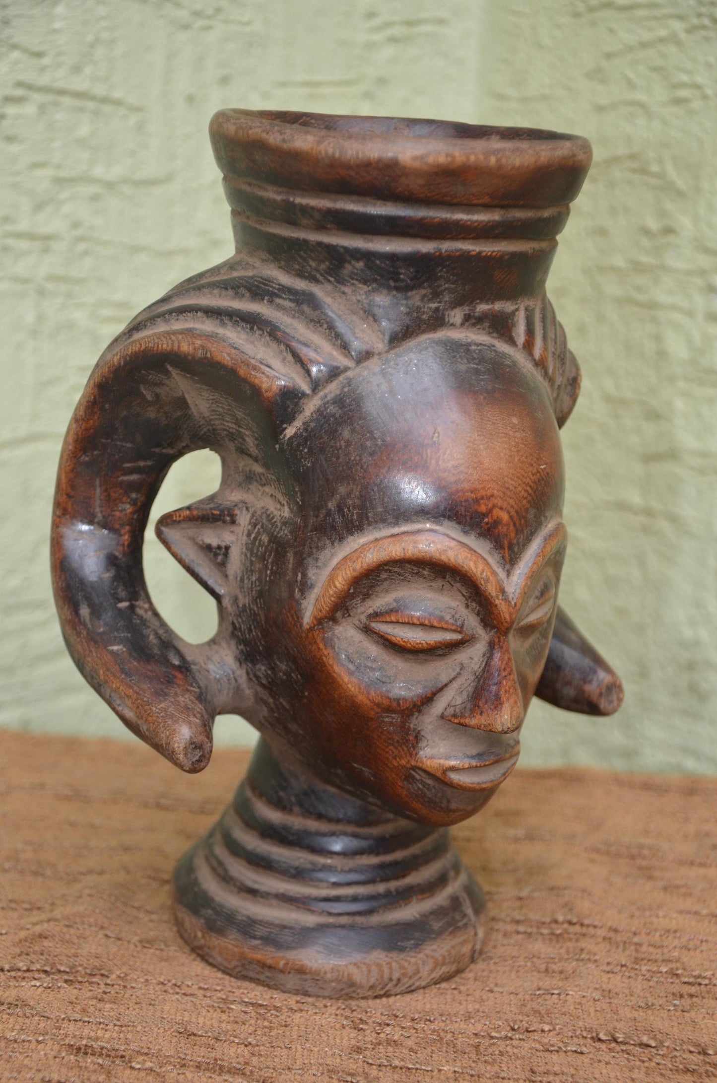 Authentic Kuba Prestige Palm Wine Cup | Royal Congolese Art
