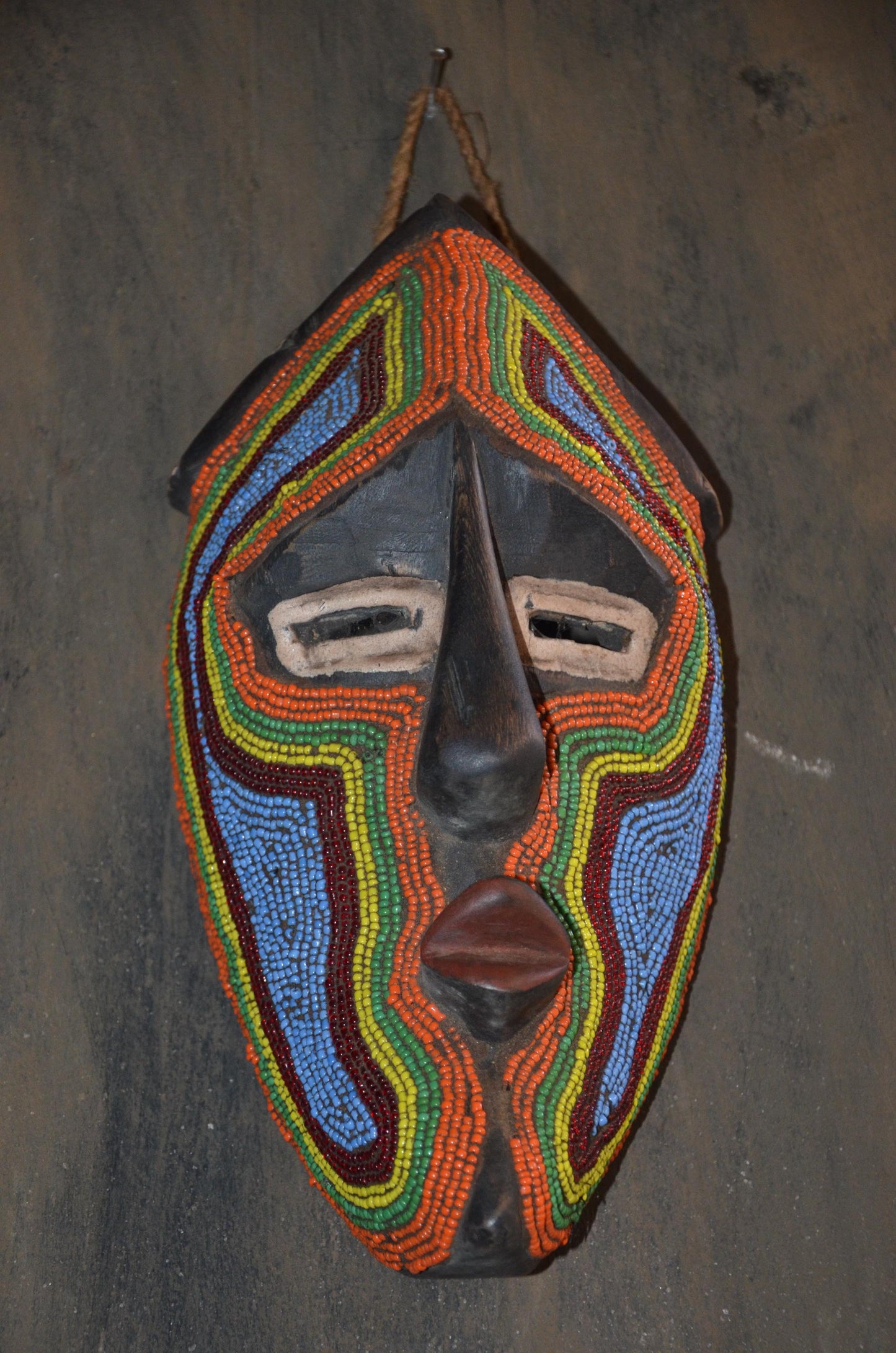 Authentic Bamileke Beaded Mask | Cameroon Grassfields | Tribal Art