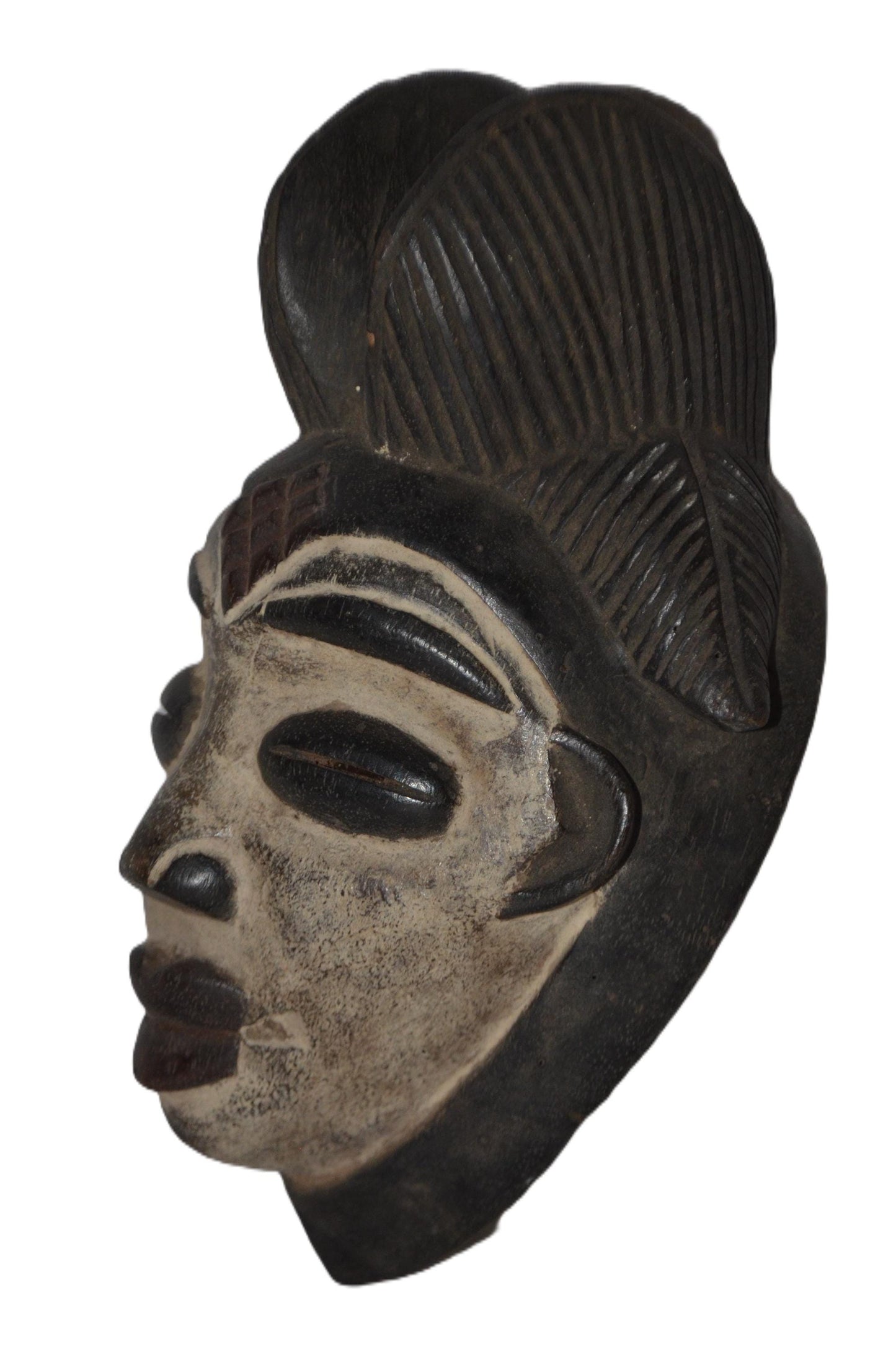 Authentic Bapunu Mask | Traditional Congolese Tribal Art | Hand-Carved Wood