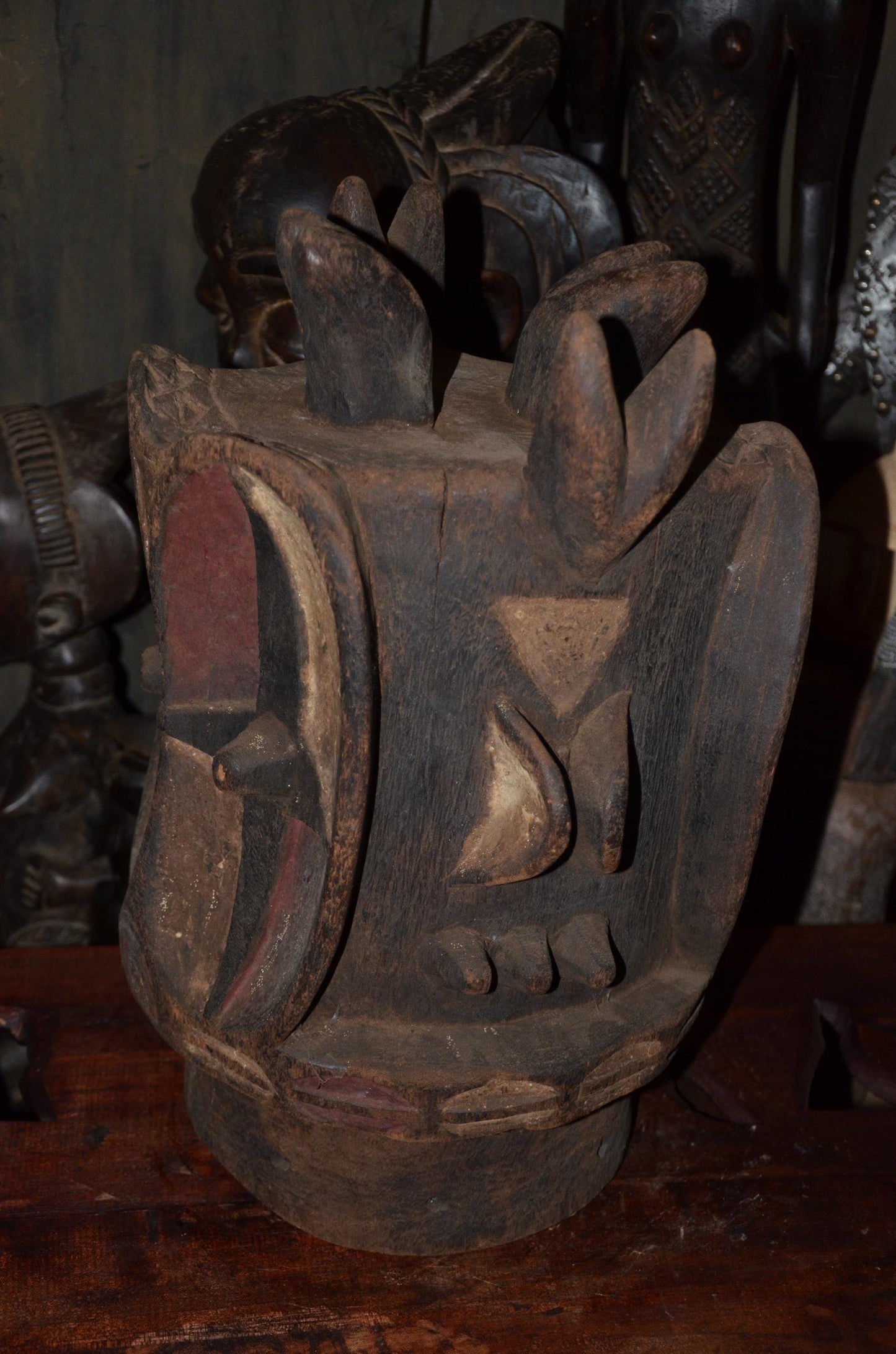 Authentic Bobo Bwa Mask | Polychrome Helmet Mask | Tribal African Art