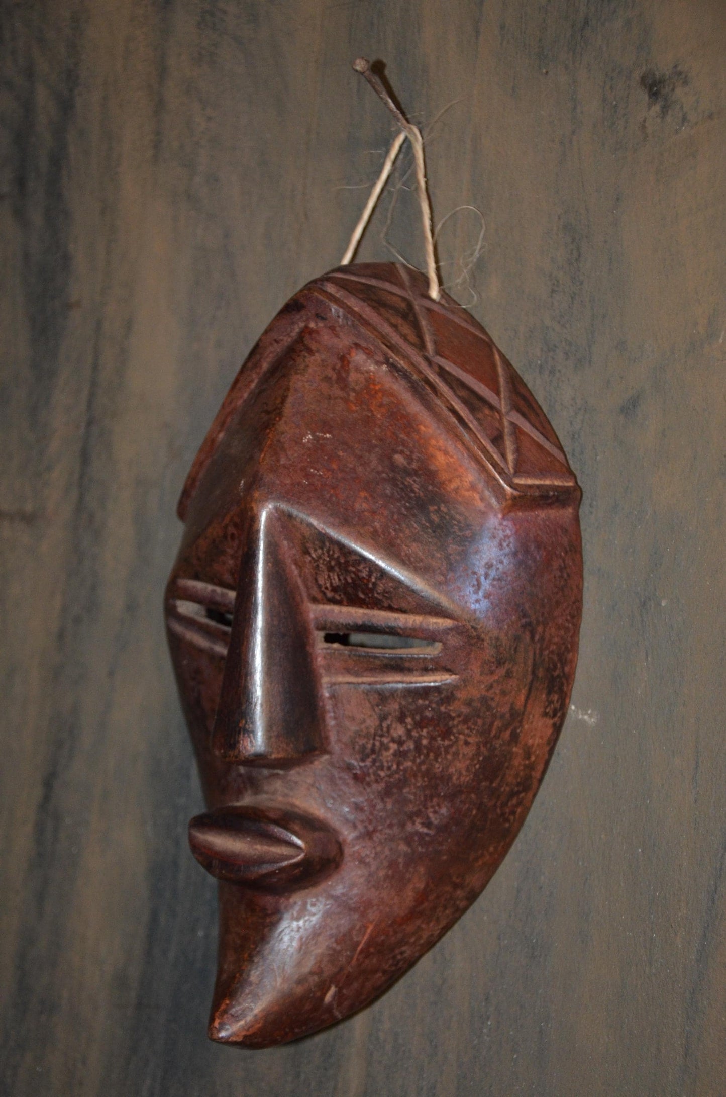 Authentic Lwalwa Mask | Congolese Cubist Style | Tribal Wood Art