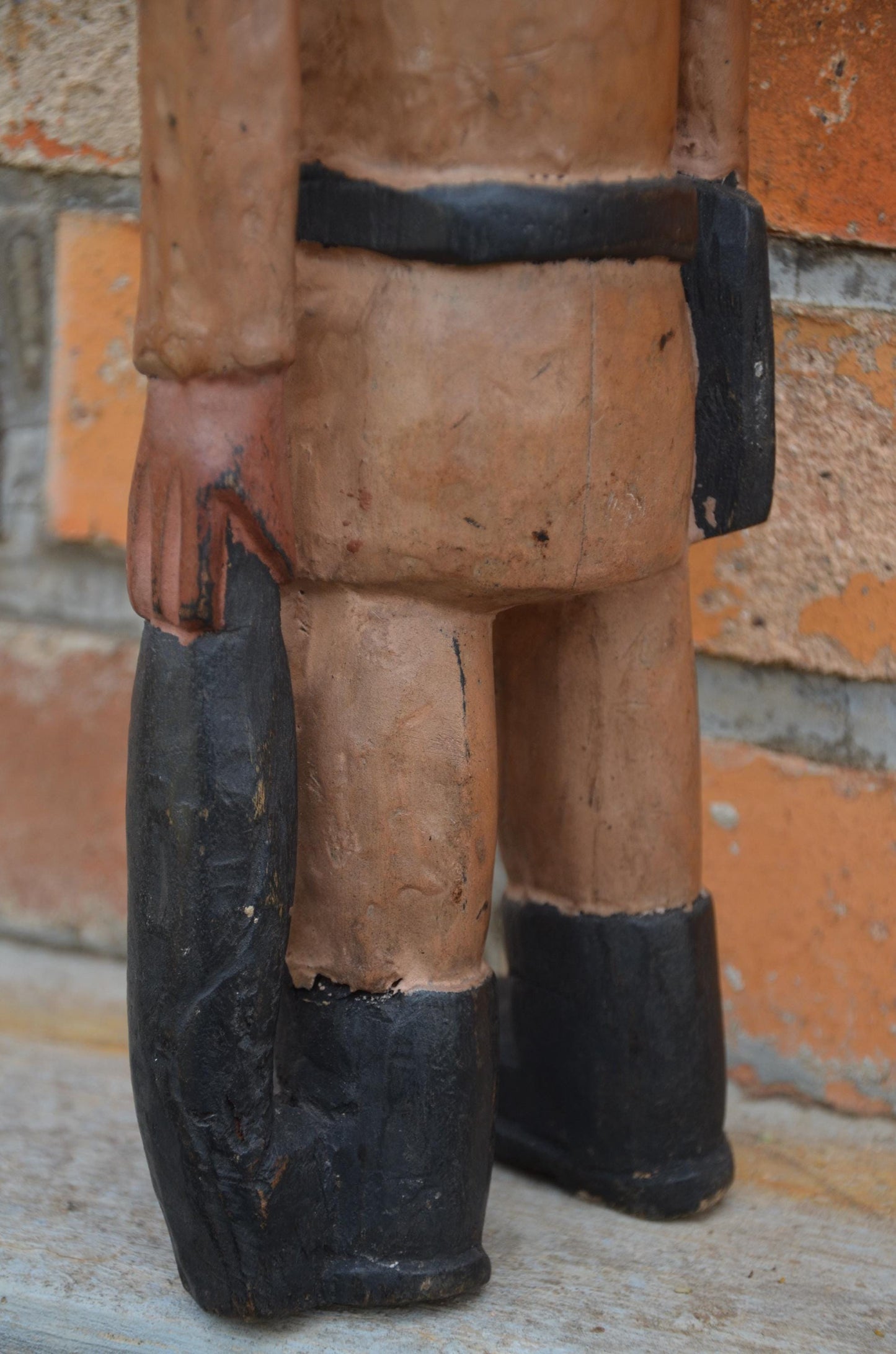 Authentic Colonial Master Statue | Historical African Folk Art