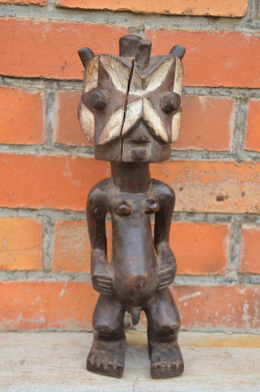Authentic Buyu/Bembe Ancestral Figure | Janiform Guardian