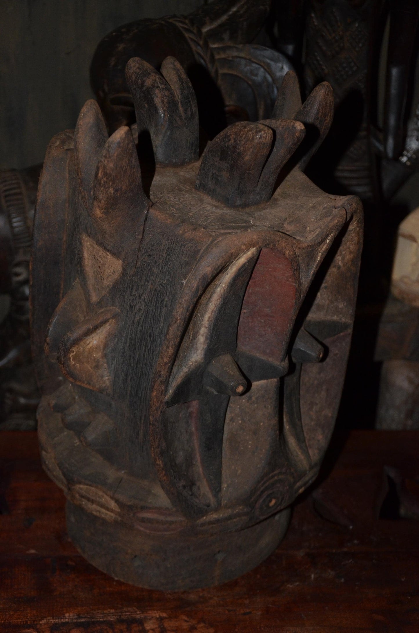 Authentic Bobo Bwa Mask | Polychrome Helmet Mask | Tribal African Art