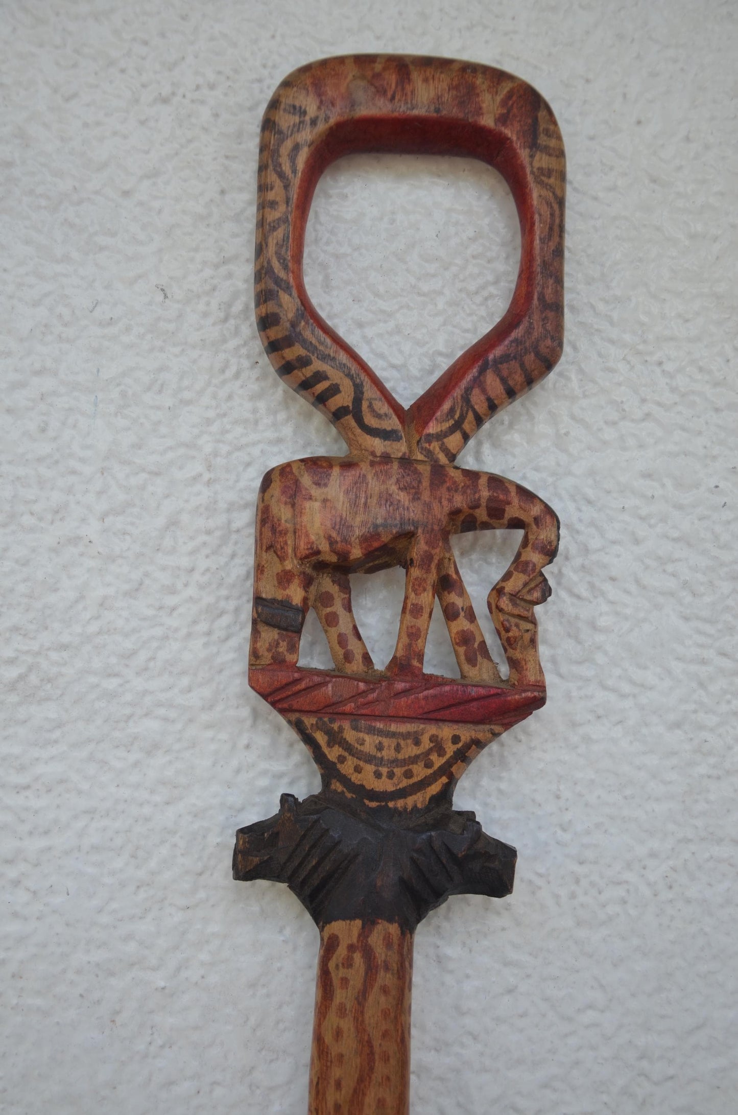 Handcrafted African Royal King's Walking Stick | Traditional Wooden Cane and Staff