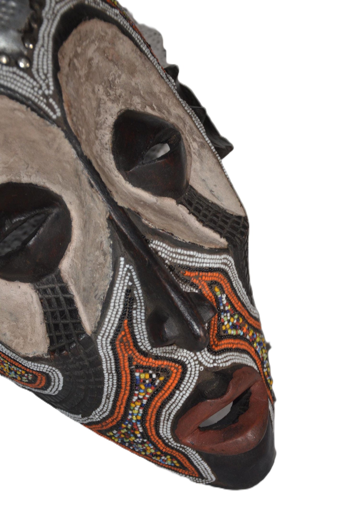 Kumu Beaded Mask – Handcrafted African Wall Art