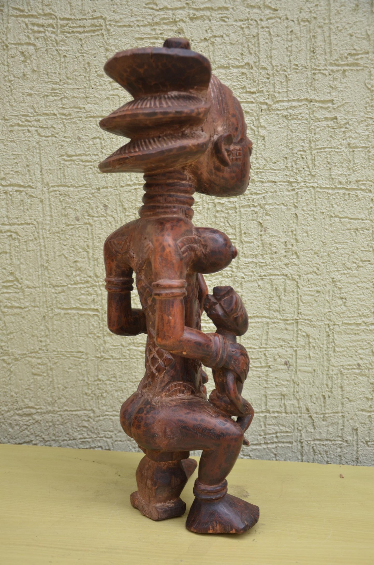 Yoruba Wooden Maternity Sculpture | African Tribal Art