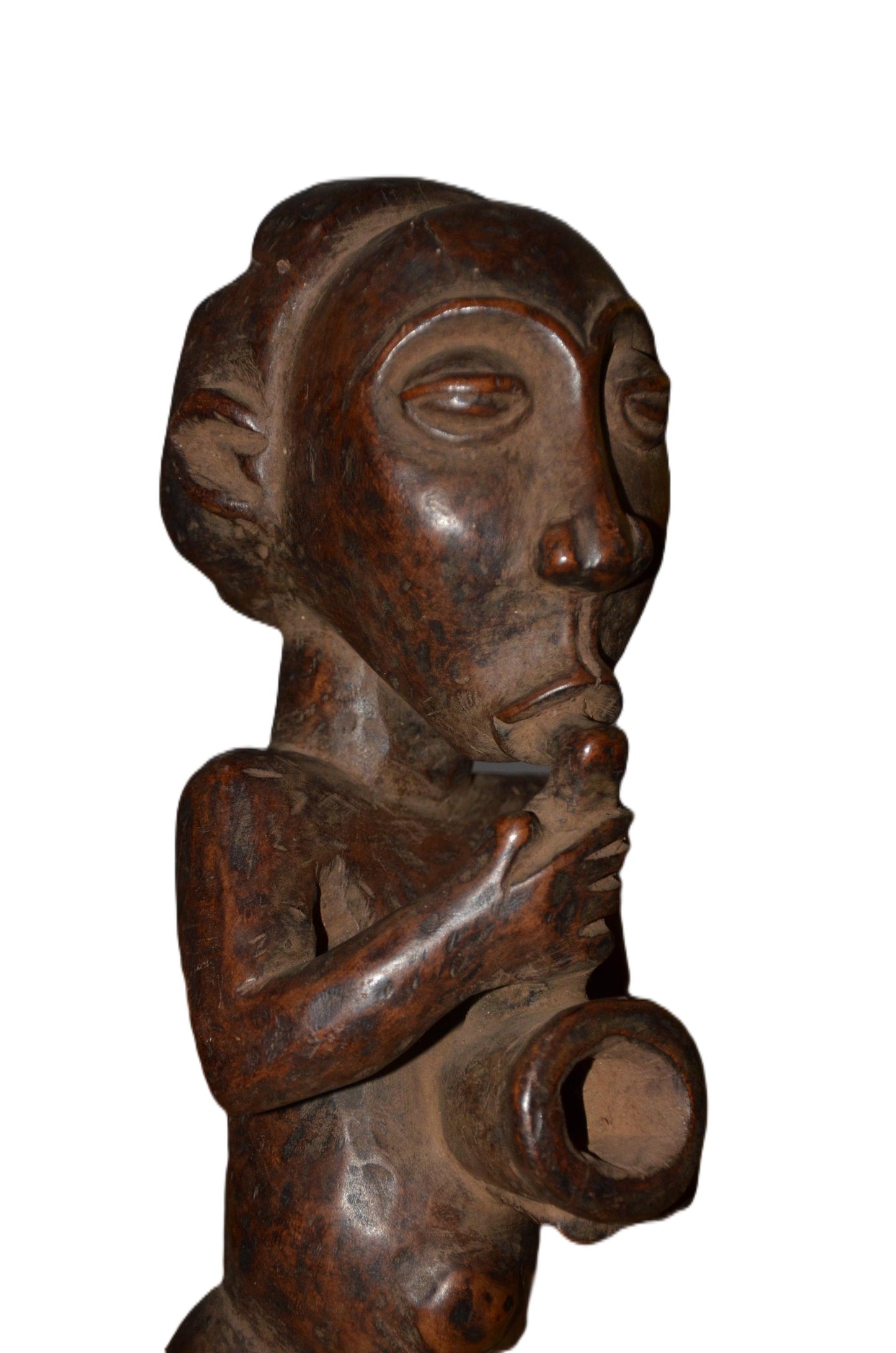 Authentic Hemba Statue | Tribal Musician Figure | Hand-Carved Wood Art