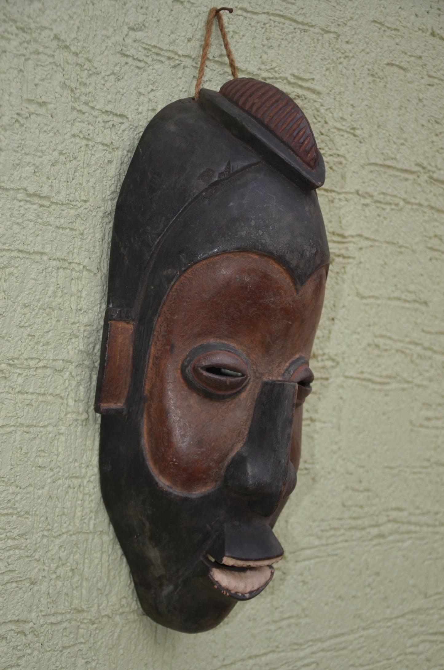Senufo Kpeliye'e Mask | Hand-Carved African Tribal Wall Art, Ivory Coast Heritage