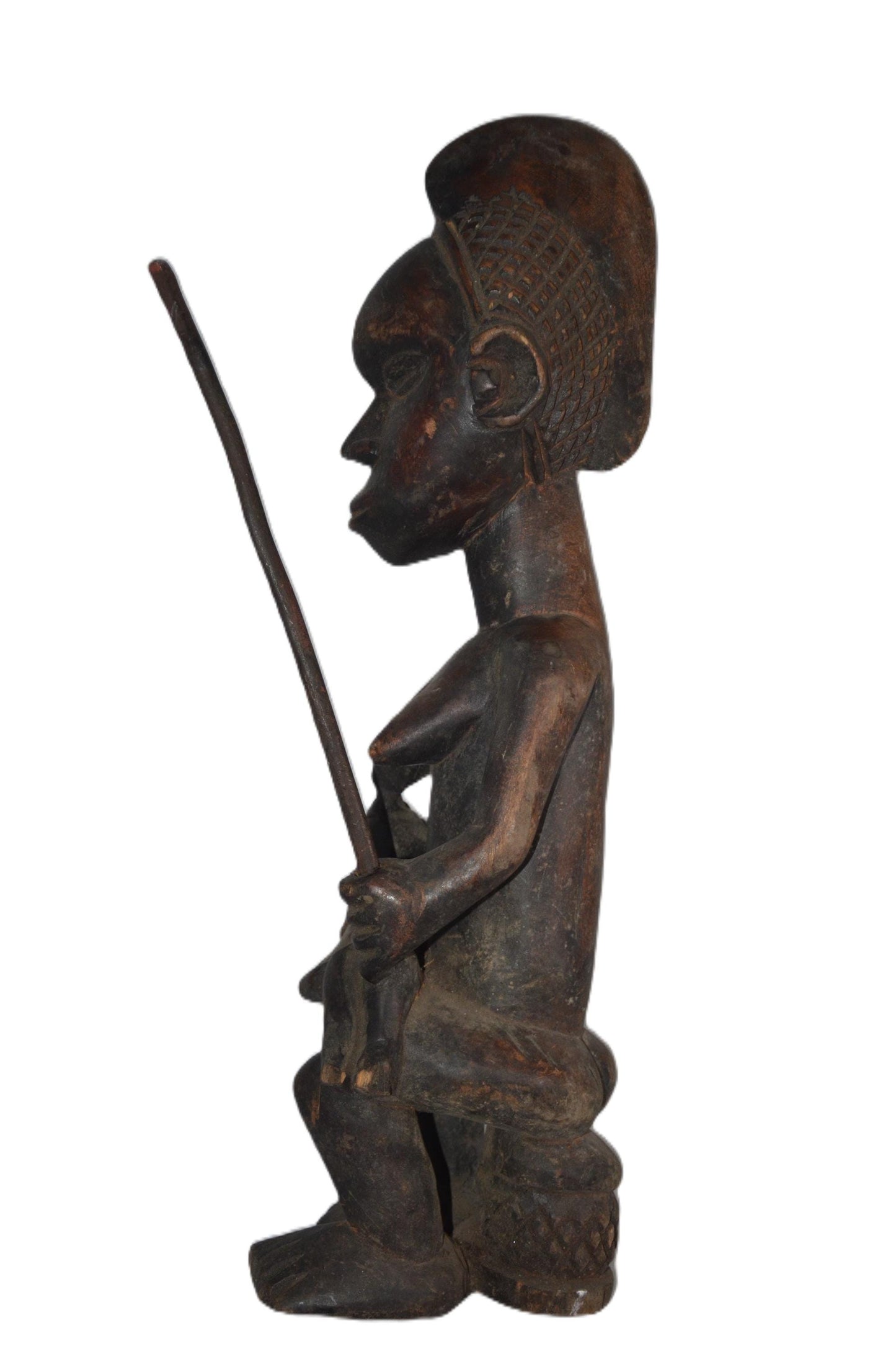 Baule Maternity Mask – African Fertility Statue, Handmade Tribal Art, Cultural Decor