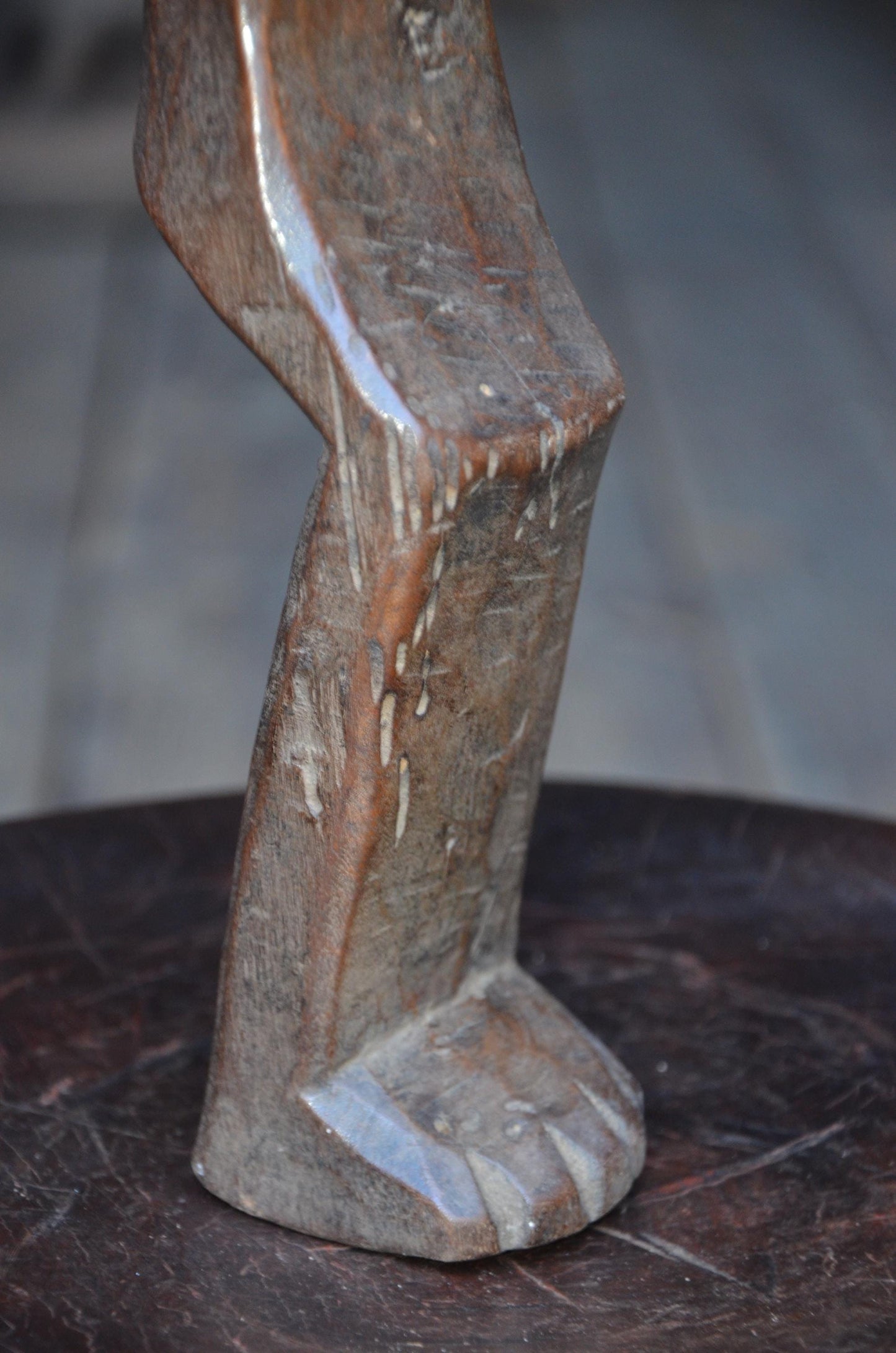 Authentic Lega Abstract Figure | Minimalist African Wood Sculpture
