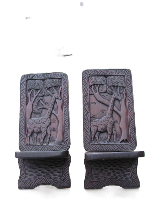 Fauteuil Kongo Tribe – Mobilier africain vintage sculpté à la main de RDC – Siège d'accouchement et de relaxation en bois