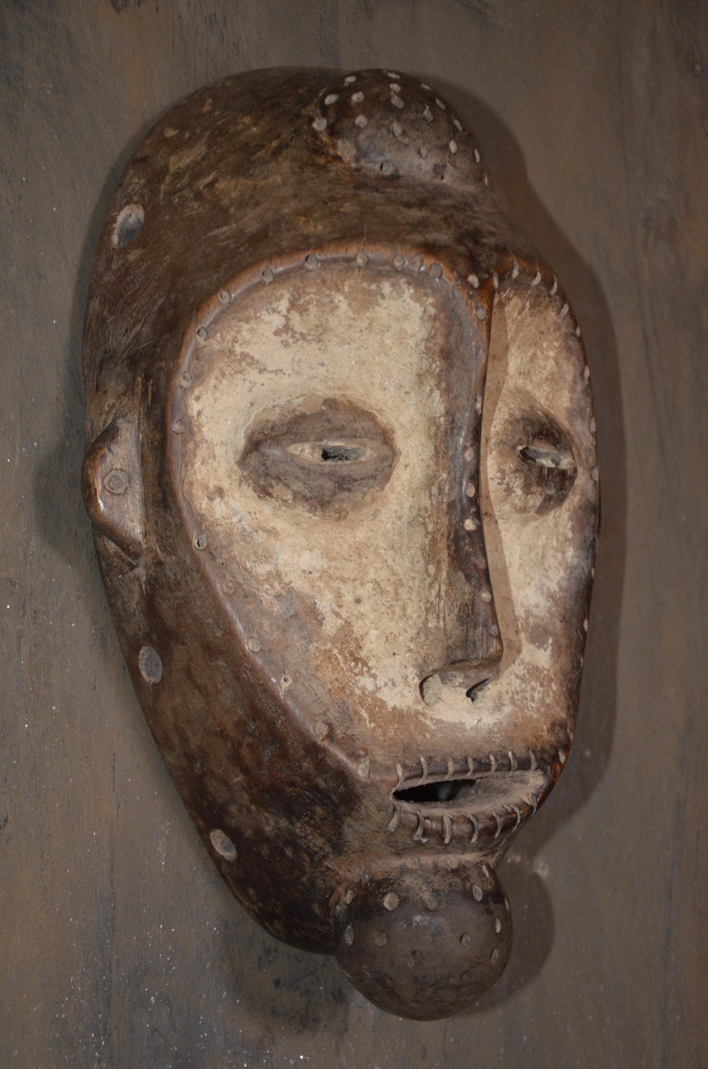 Authentic Bembe Initiation Mask | Congolese Tribal Wood Art