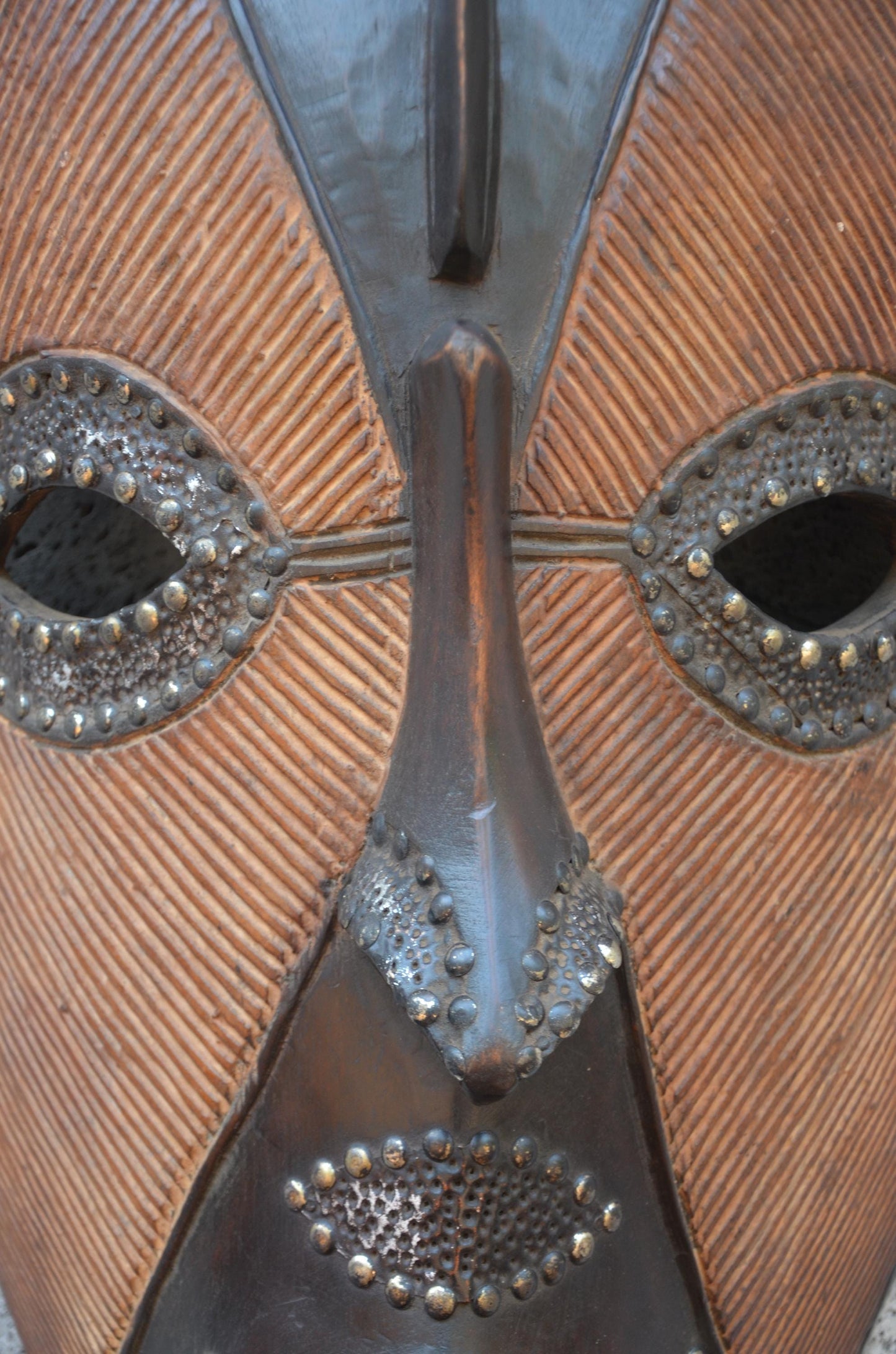 Authentic Ghanaian "Borre" Mask | Large Decorative Tribal Art