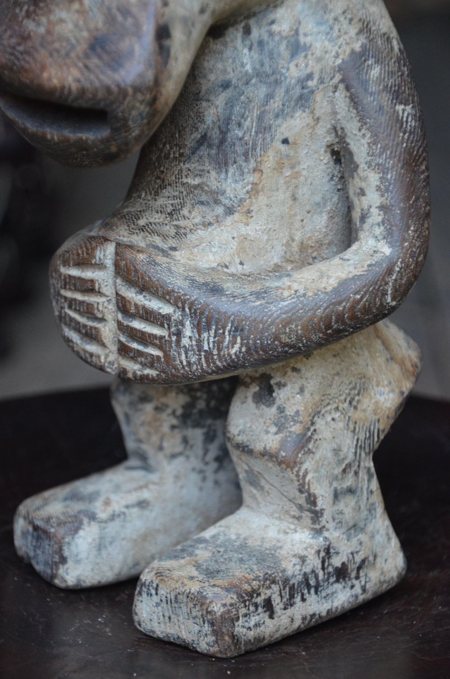 Authentic Hemba Style Statue | Chimpanzee Power Figure | Tribal Wood Art