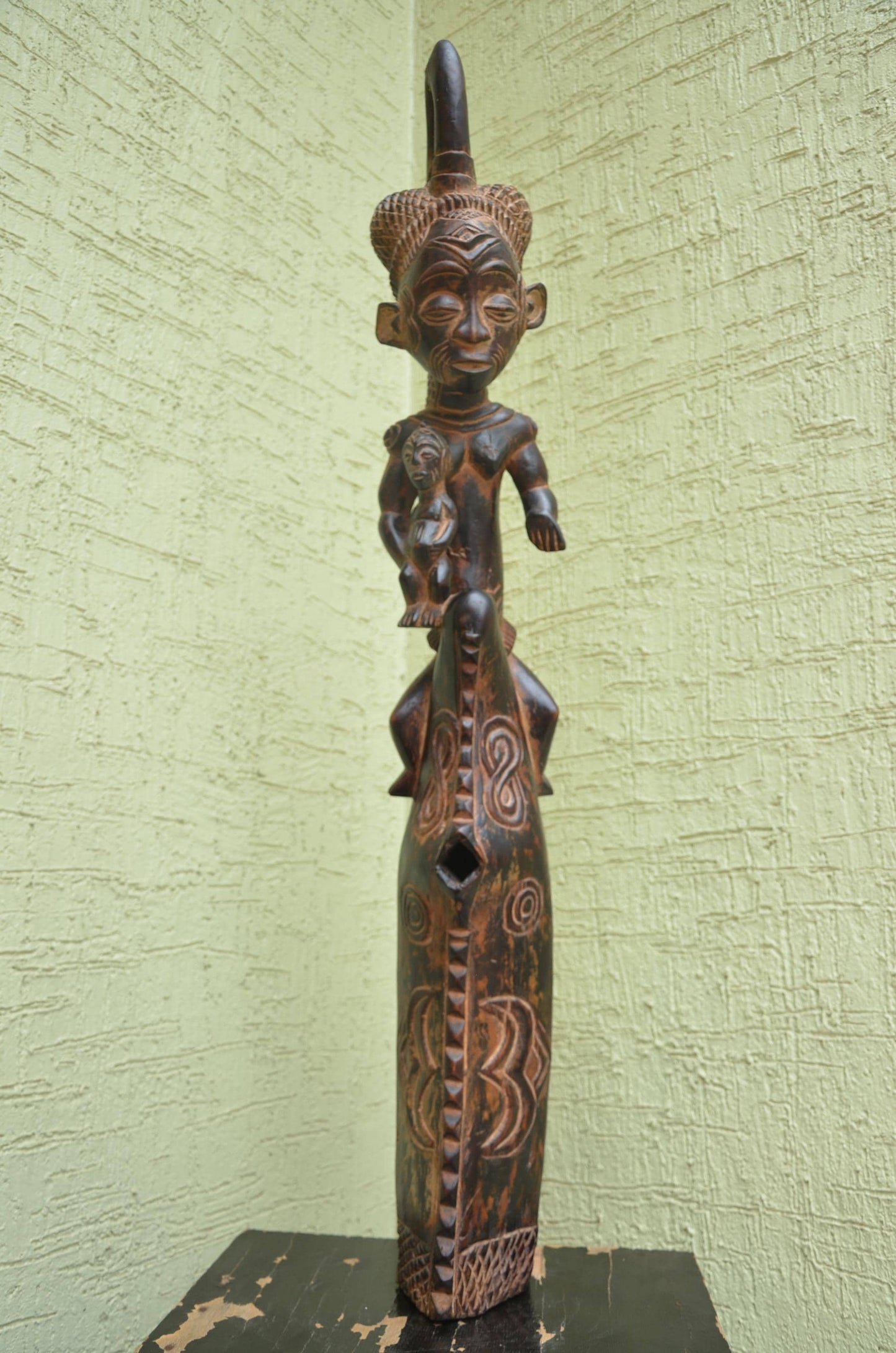Authentic Senufo-Style Maternity Figure | West African Ancestral Art