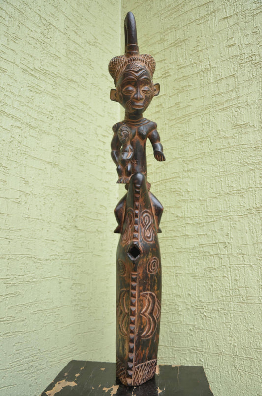 Authentic Senufo-Style Maternity Figure | West African Ancestral Art