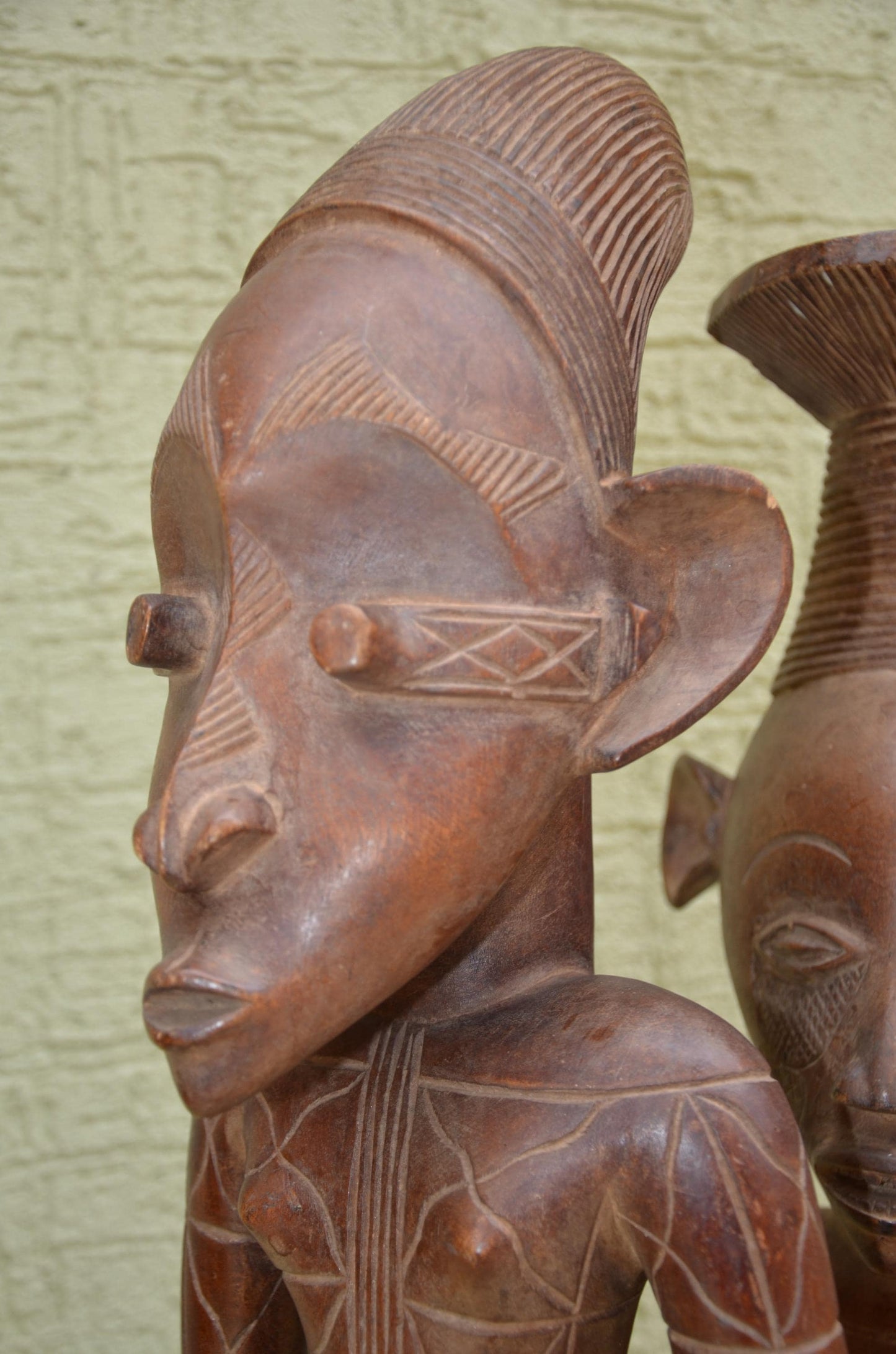 Tabwa Couple Wooden Sculpture | Congolese Tribal Art