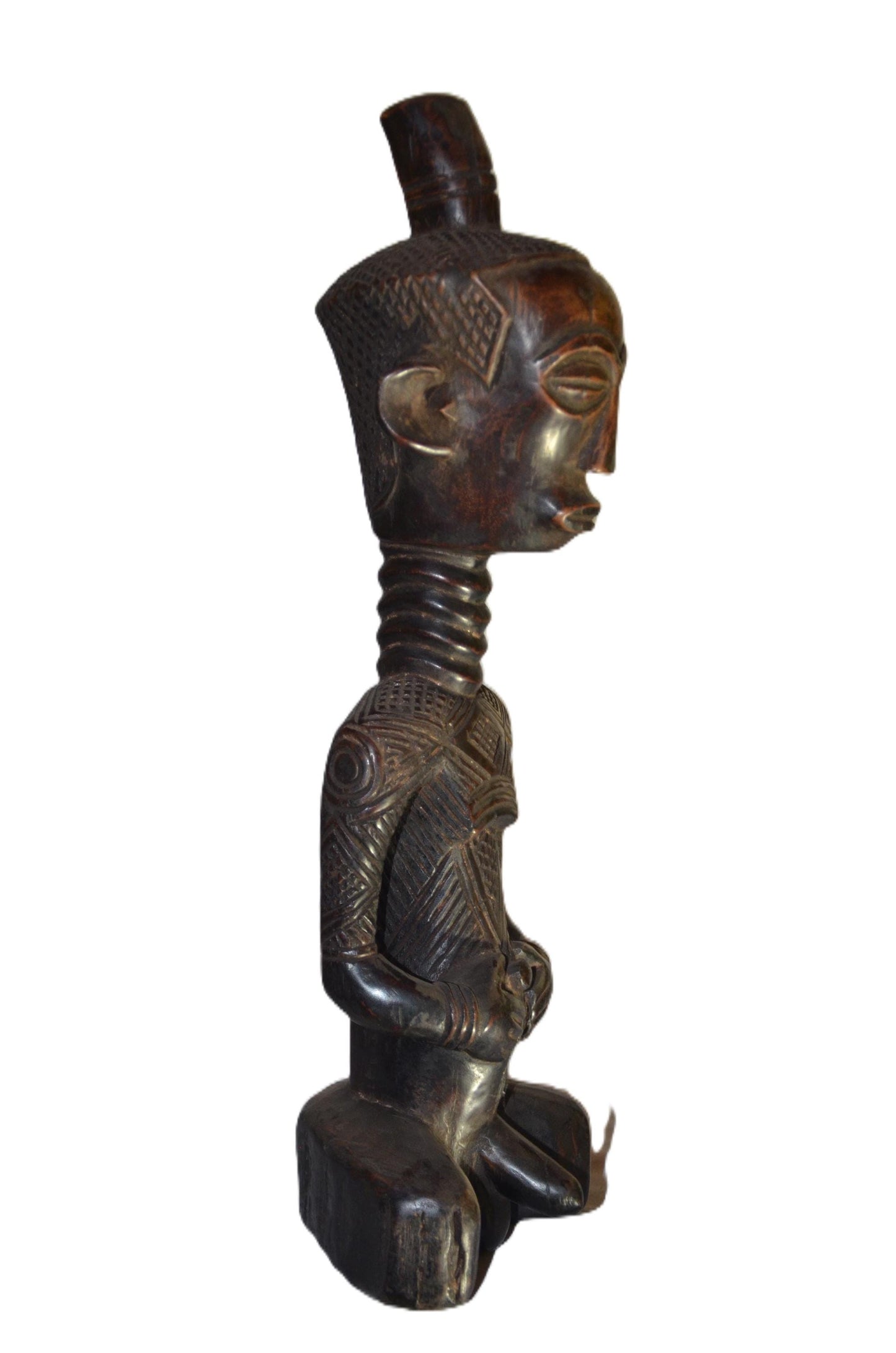 Authentic Ndeketse Statue | Male Tribal Figure | Hand-Carved Wood Art