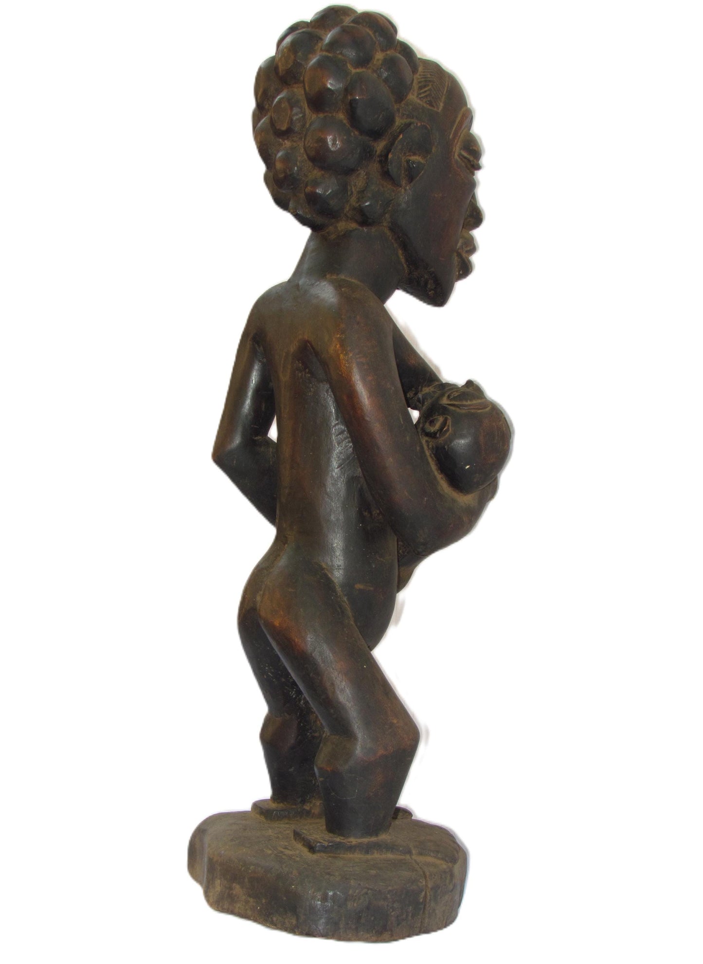 Luba Maternity Carving Congo Custom Base African Art