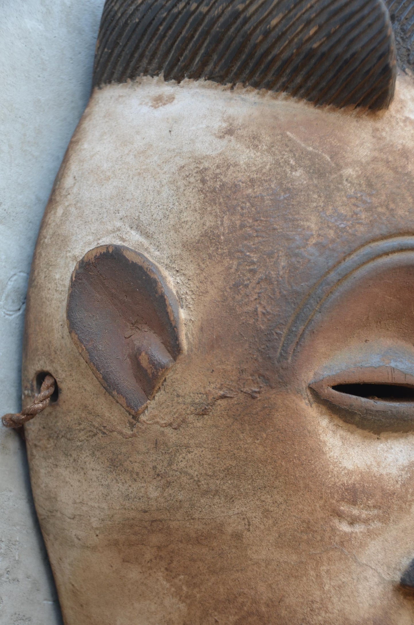 Luba Mask – 12" Hand-Carved Wood Wall Art – Congo Tribal Home Decor