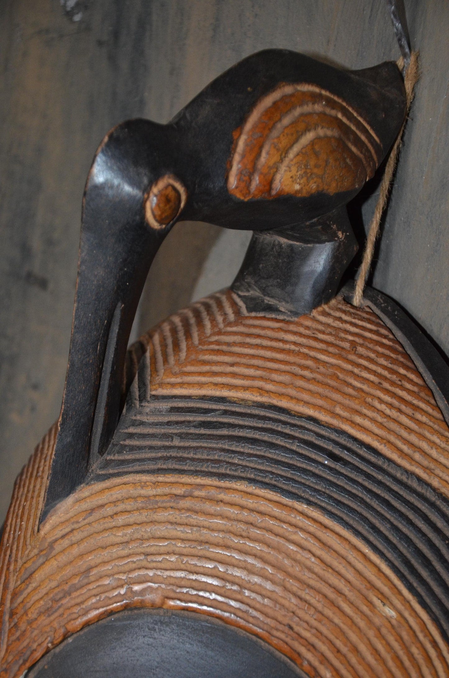 Authentic Luba "Kifwebe" Bird Mask | Congolese Tribal Art