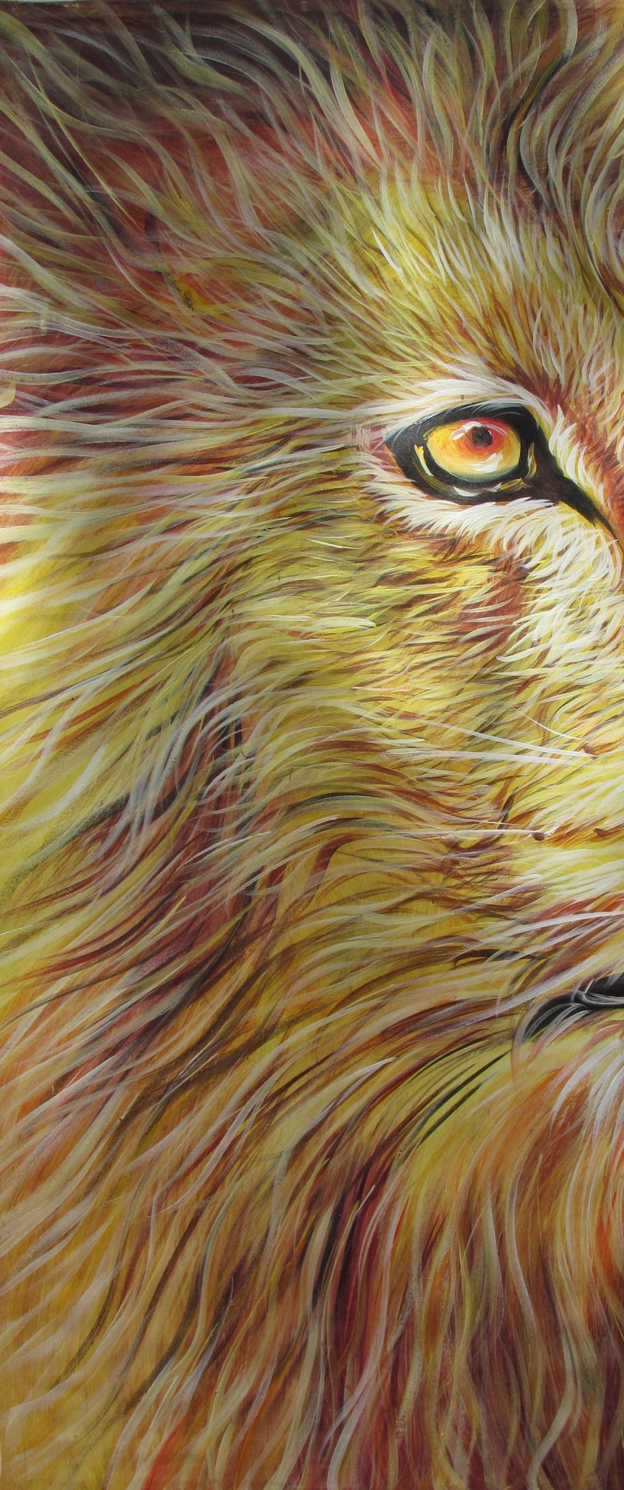 Impression sur toile représentant un lion majestueux | Décoration murale représentant un grand félin puissant | Portrait animalier | Cadeau pour la maison et le bureau