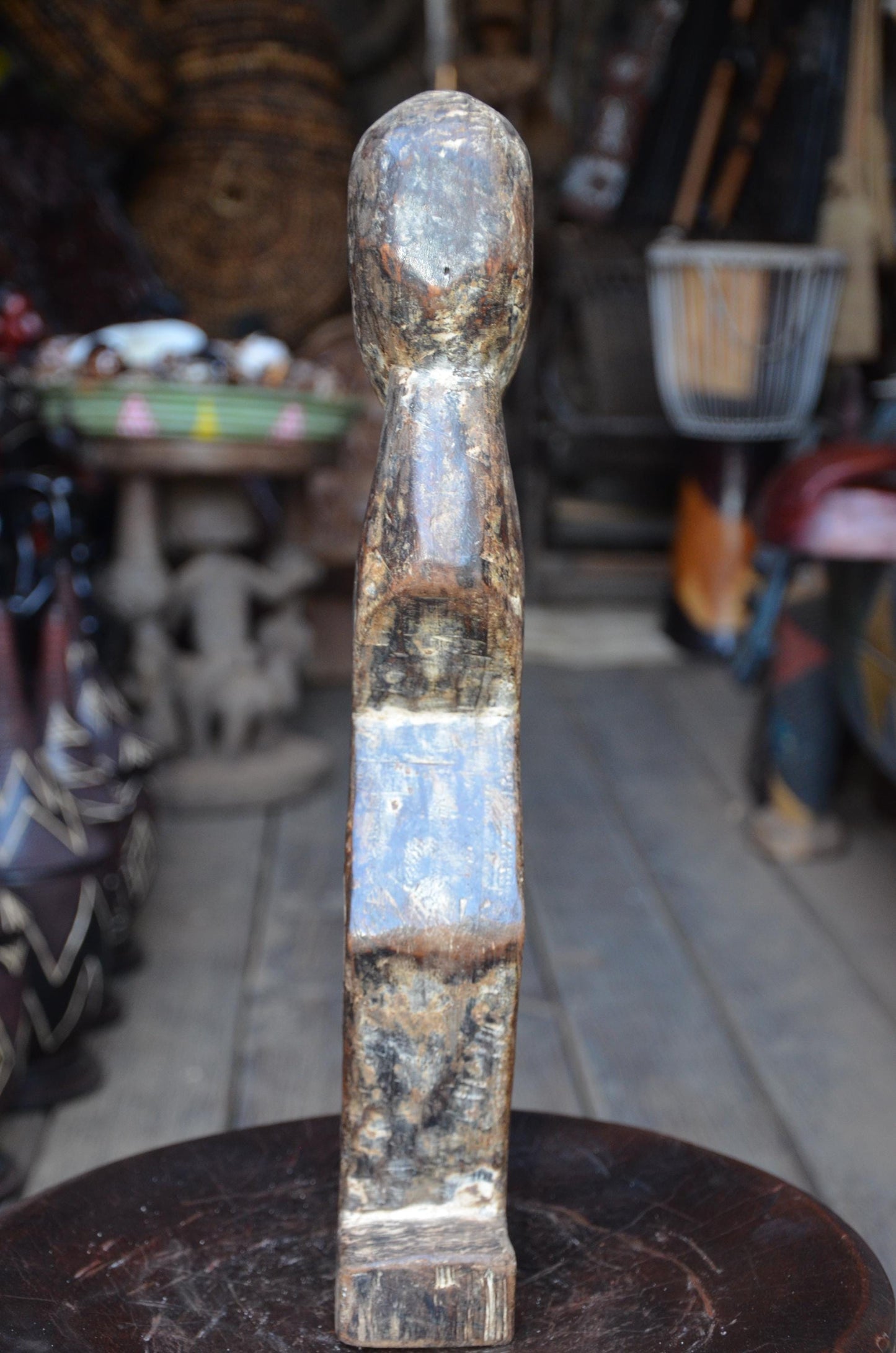 Authentic Lega Abstract Figure | Minimalist Tribal Art | Wood Sculpture