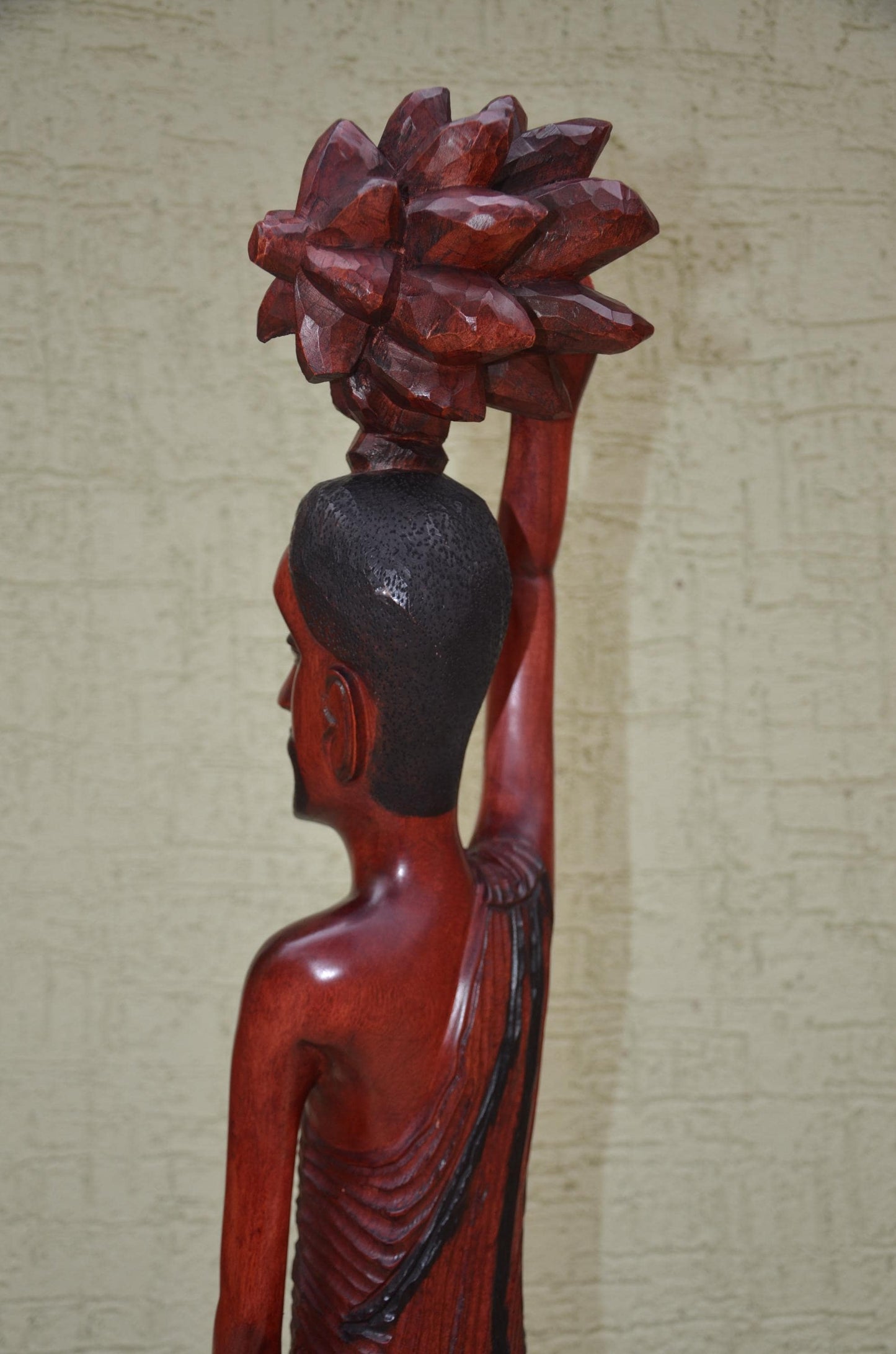 Monumental African Male Harvester Wooden Sculpture | Tribal Art