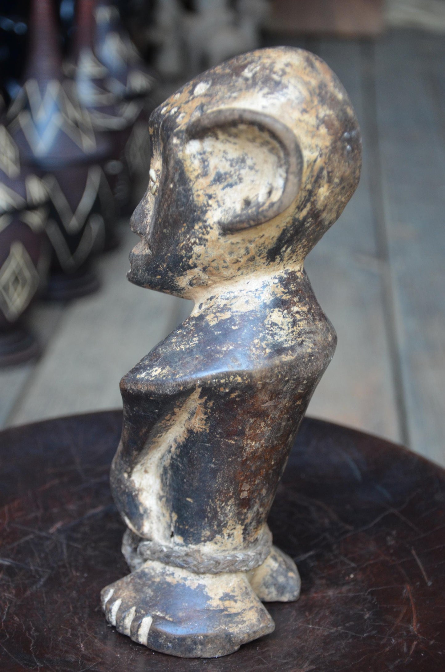Authentic Lega Leopard Hybrid | Animal Sculpture | Tribal Wood Art