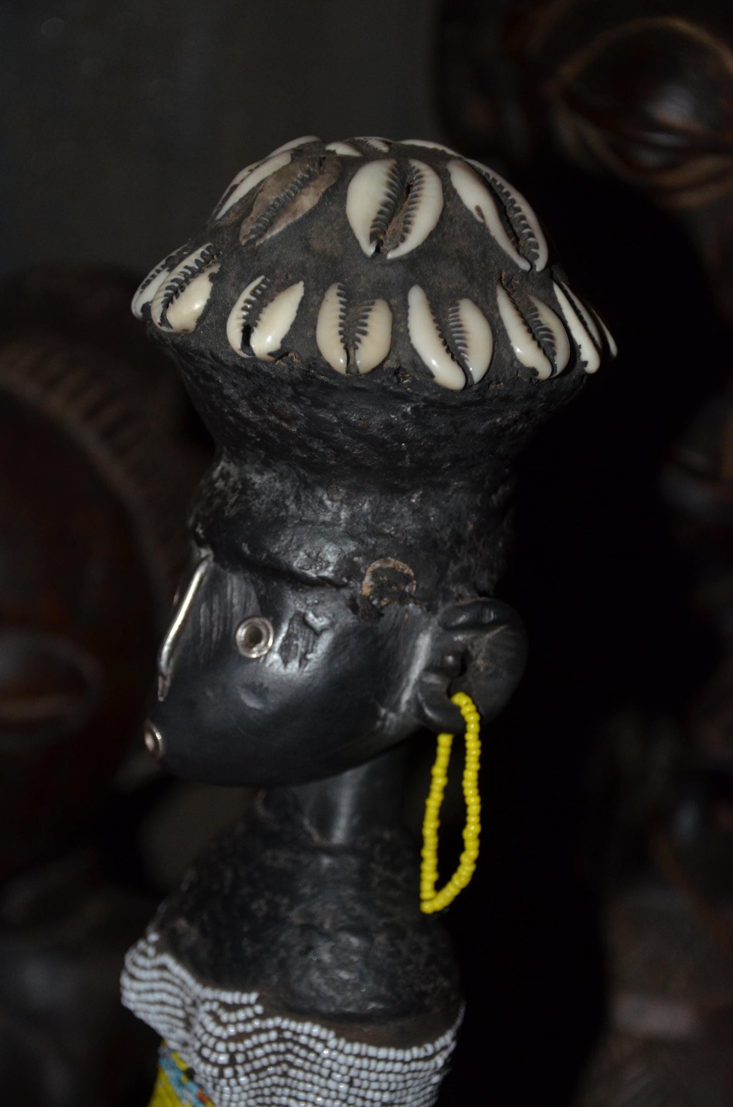 Authentic Namji Beaded Fertility Doll | Cameroonian Tribal Art