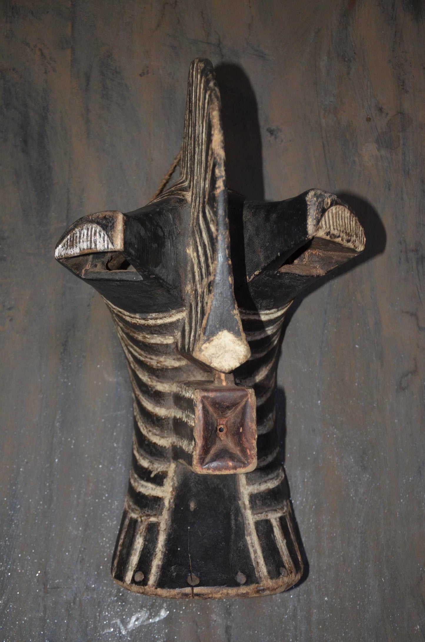 Authentic Male Songye Kifwebe Mask | Congolese Tribal Wall Art