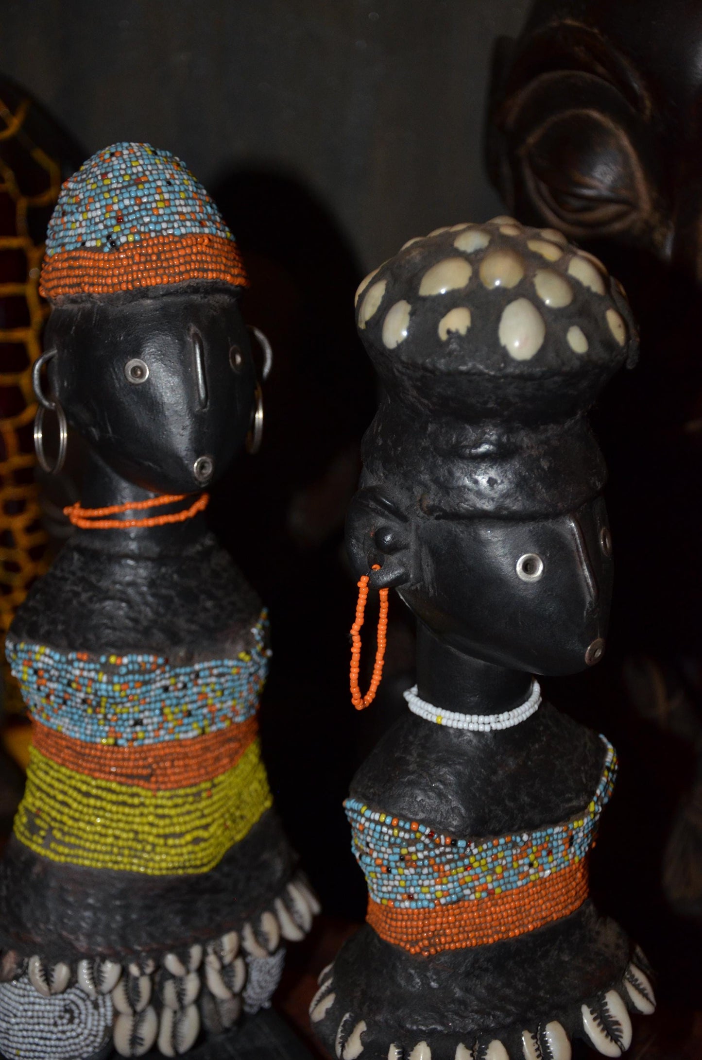Authentic Namji Beaded Fertility Doll | Cameroonian Tribal Art