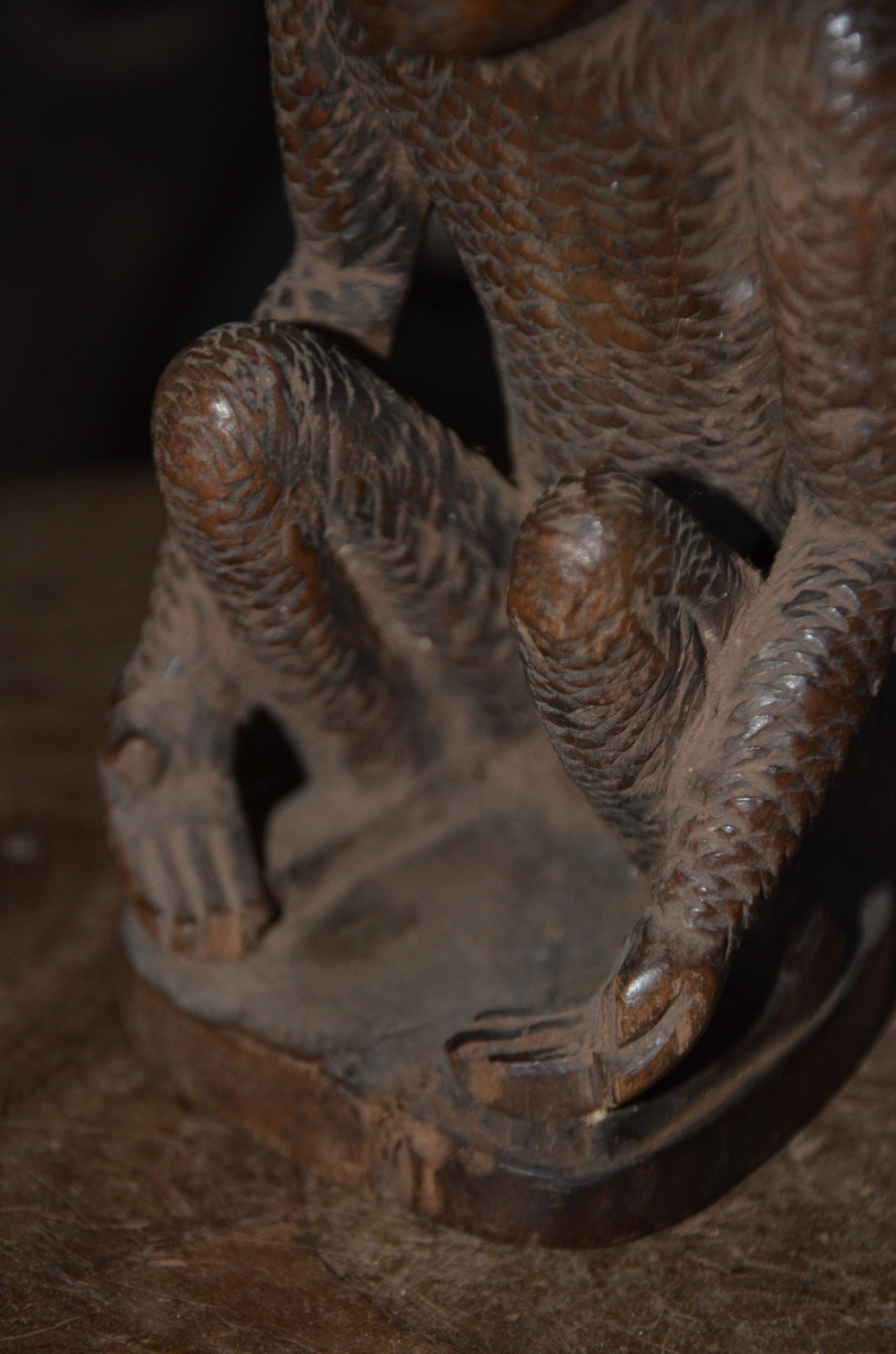 Luba Monkey Sculpture | Hand-Carved Tribal Figure | Authentic African Wood Art