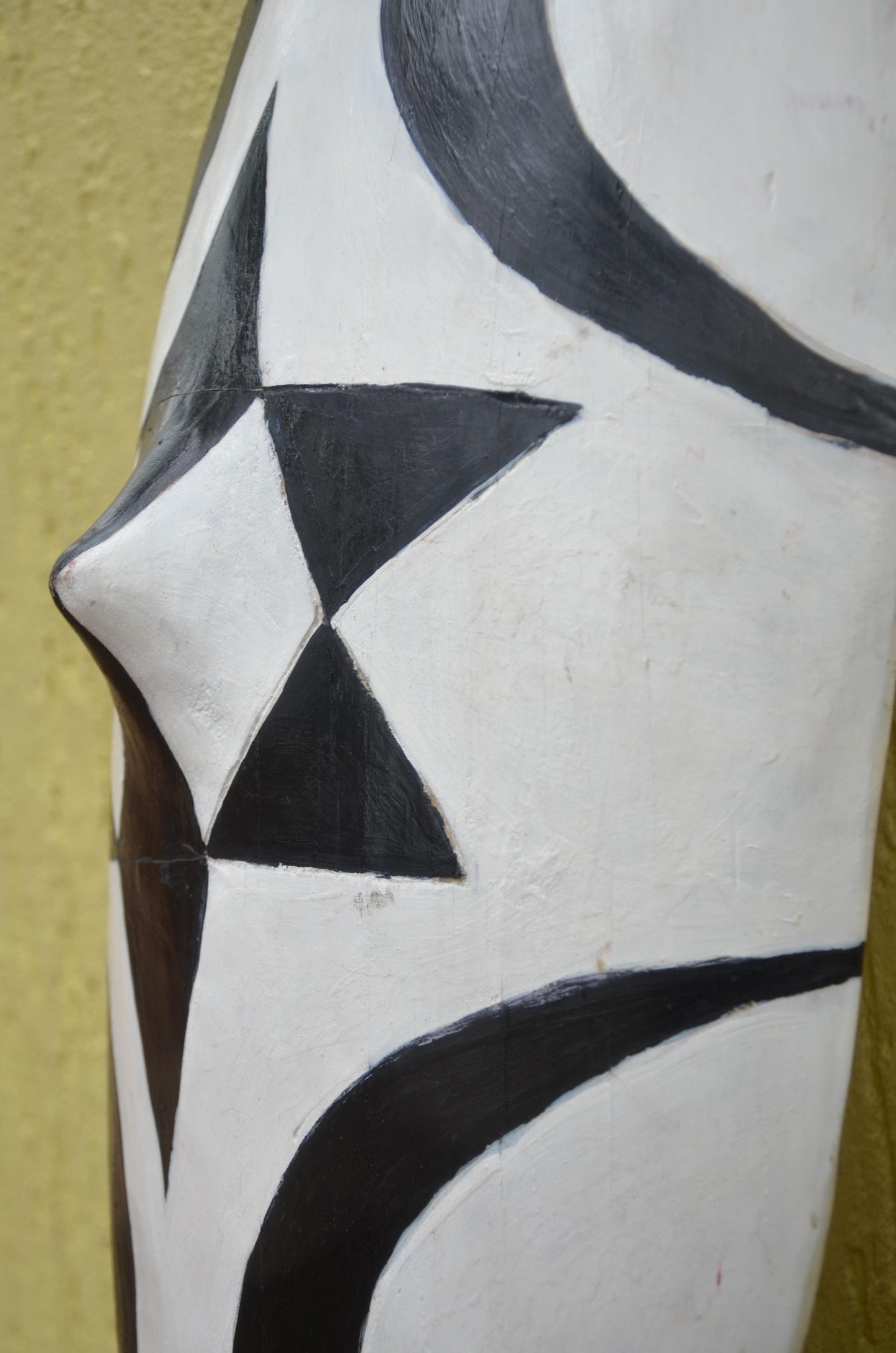 Rwandan Intore Shield – 30" Hand-Painted Wood Dance Shield – Tribal Decor
