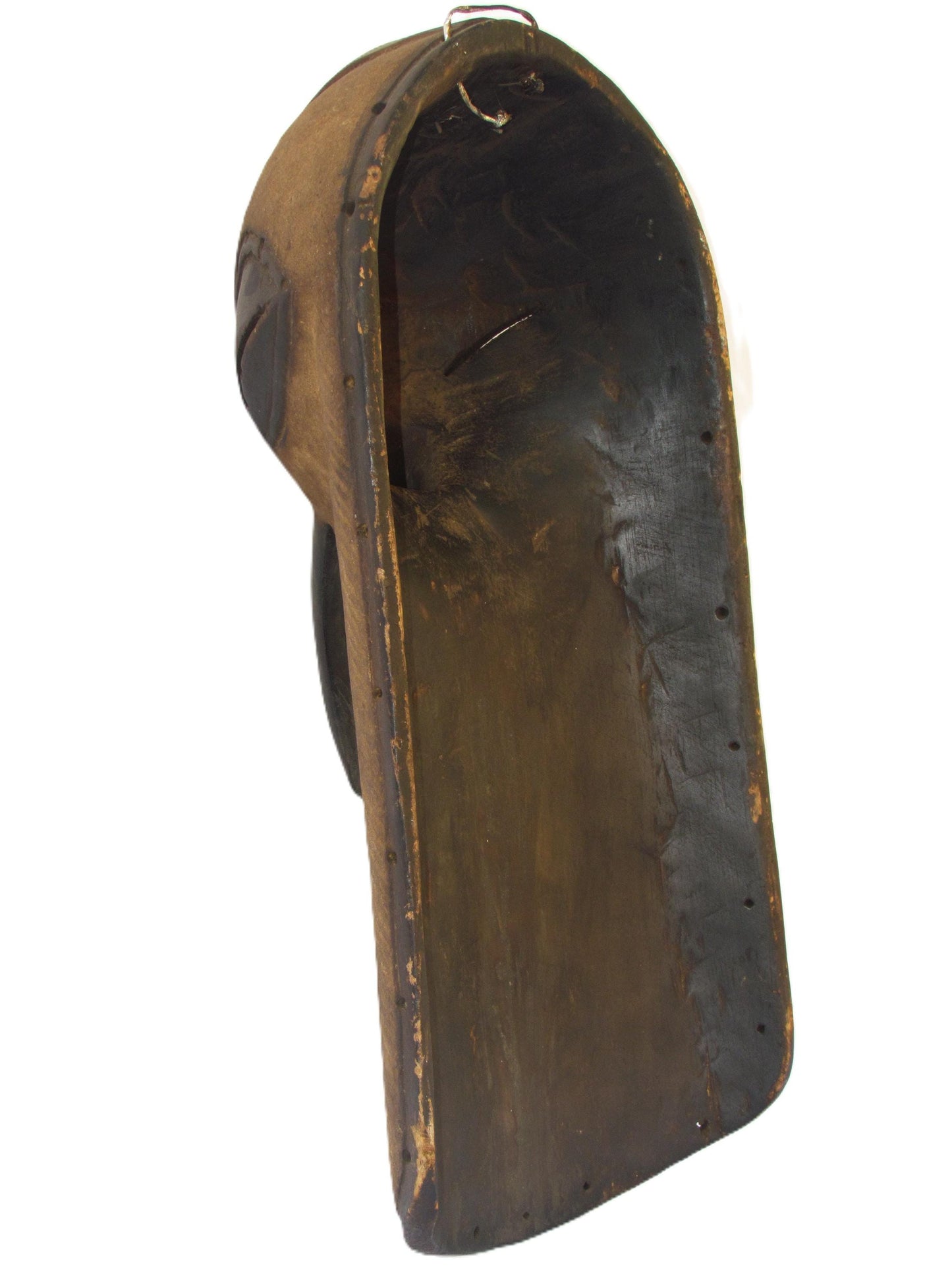 Original Carved Wood Kusu Tribe Mask from Congo, Vintage Wall Deco DRC Africa Rare Tribal Floor Table Shelf Art Furniture